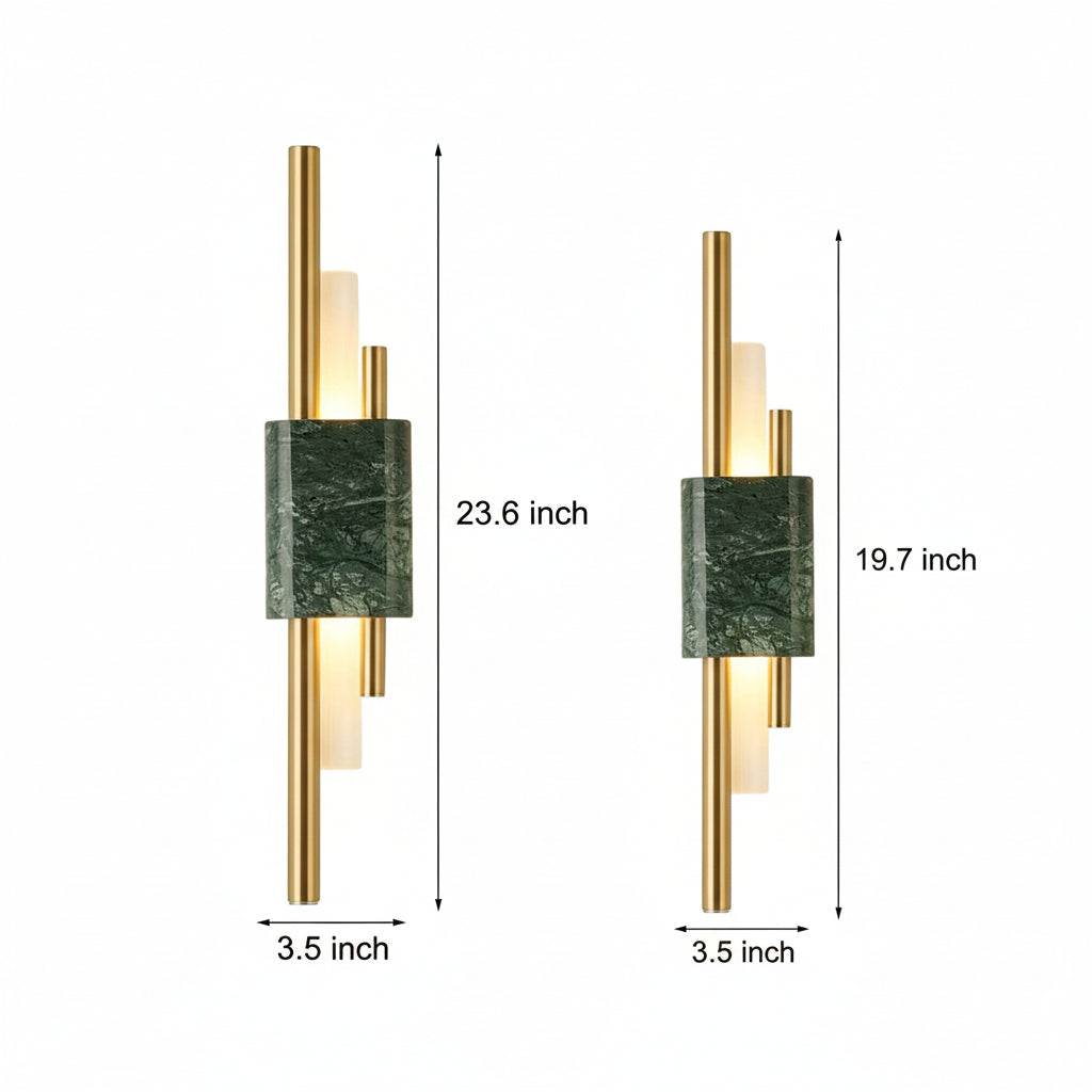 Freyza - Marble LED Wall Sconce Vertical Strip Gold Finish 50-60cm / 20-24in Postmodern Hallway Light