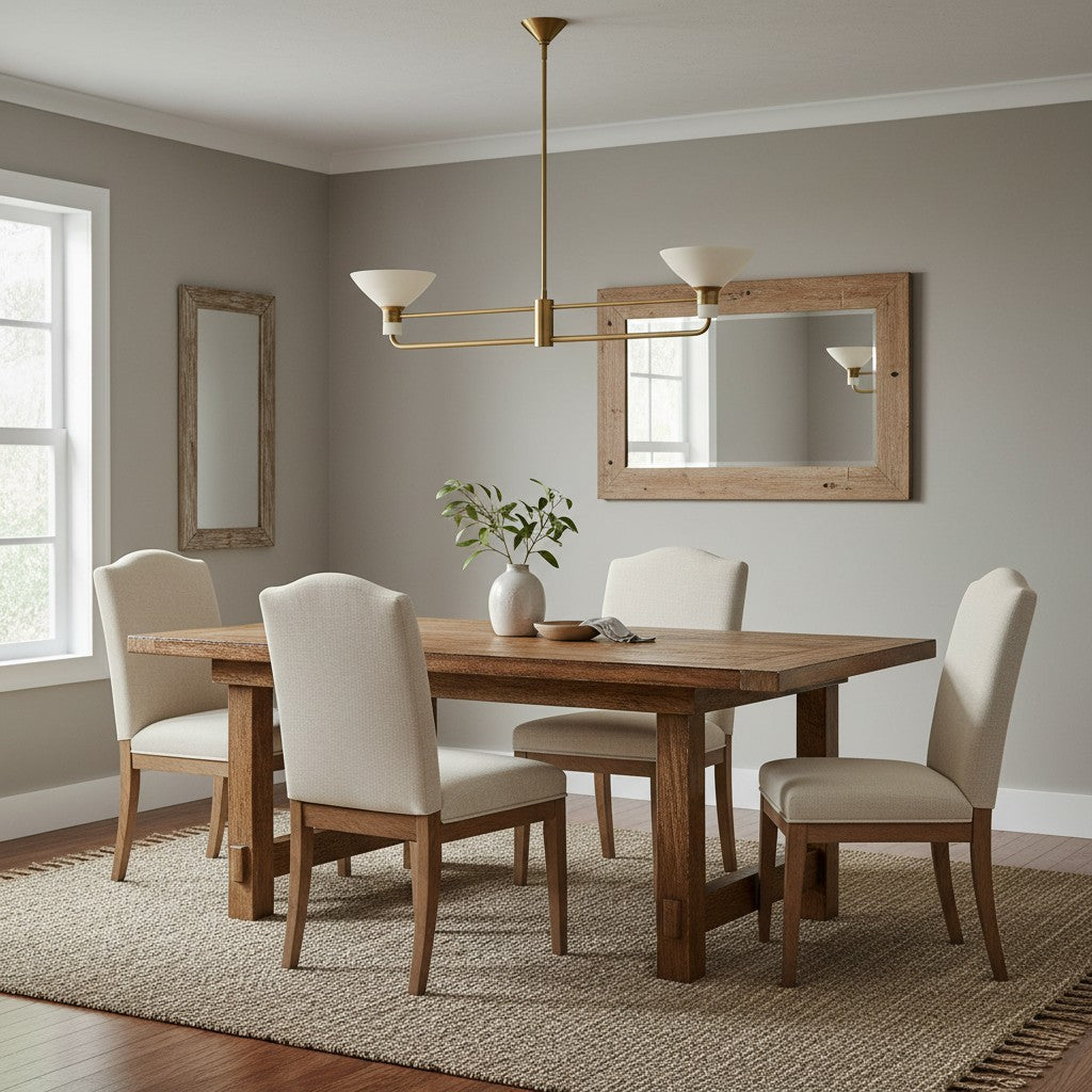 Freyza | 2-Light Linear Chandelier – Modern Kitchen Island Dining Room