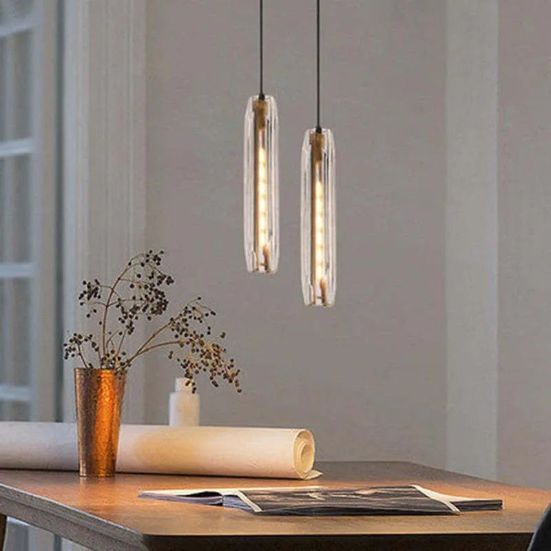 Freyza | Suspension design en laiton et verre Freyza – Cuisine, salle à manger