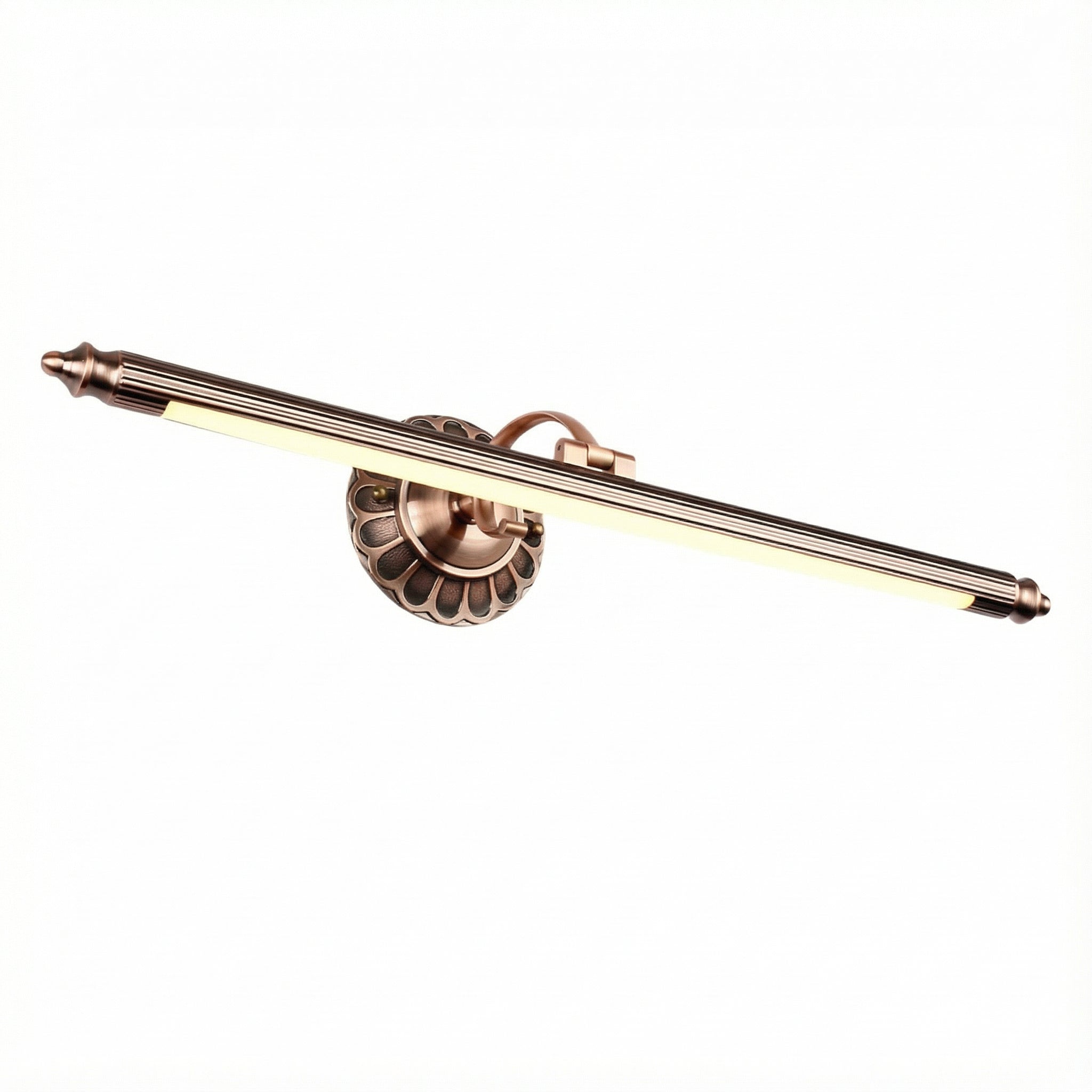Freyza - LED Bathroom Vanity Light Linear Bronze Cylinder Flower Detail 50cm / 20in