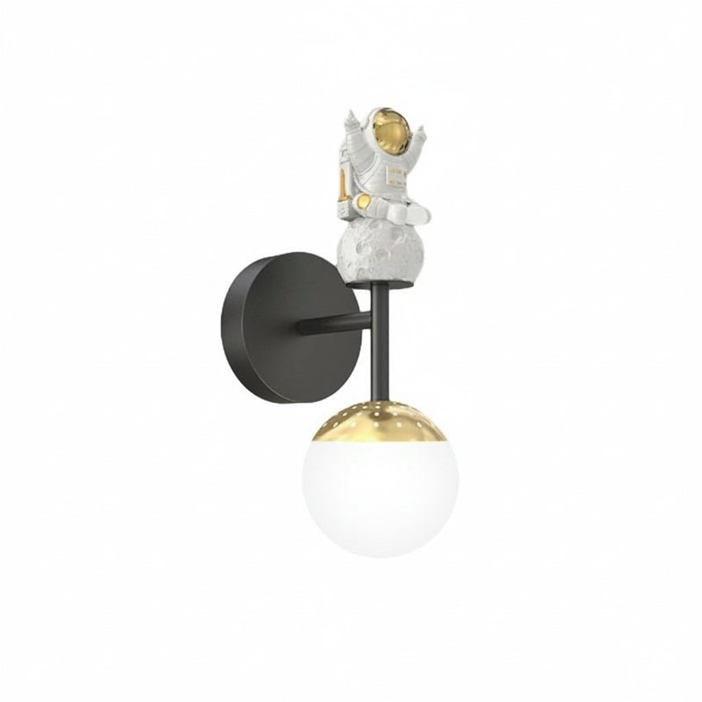 Freyza - Cartoon Astronaut LED Wall Sconce – Creative 20W Resin Space Art Wall Light - 3-Color Dimming