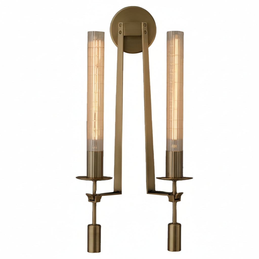 Freyza - Modern Crystal Plug-In Wall Sconce – Luxury Glass LED Bedside Lamp (Gold/Silver)