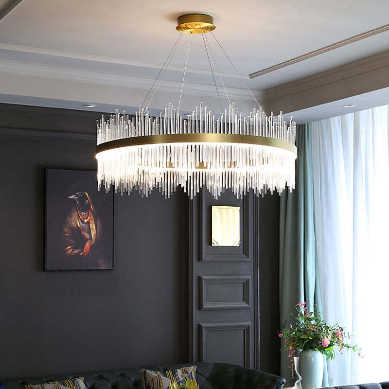 Freyza | Lustre doré – Salle à manger et salon modernes