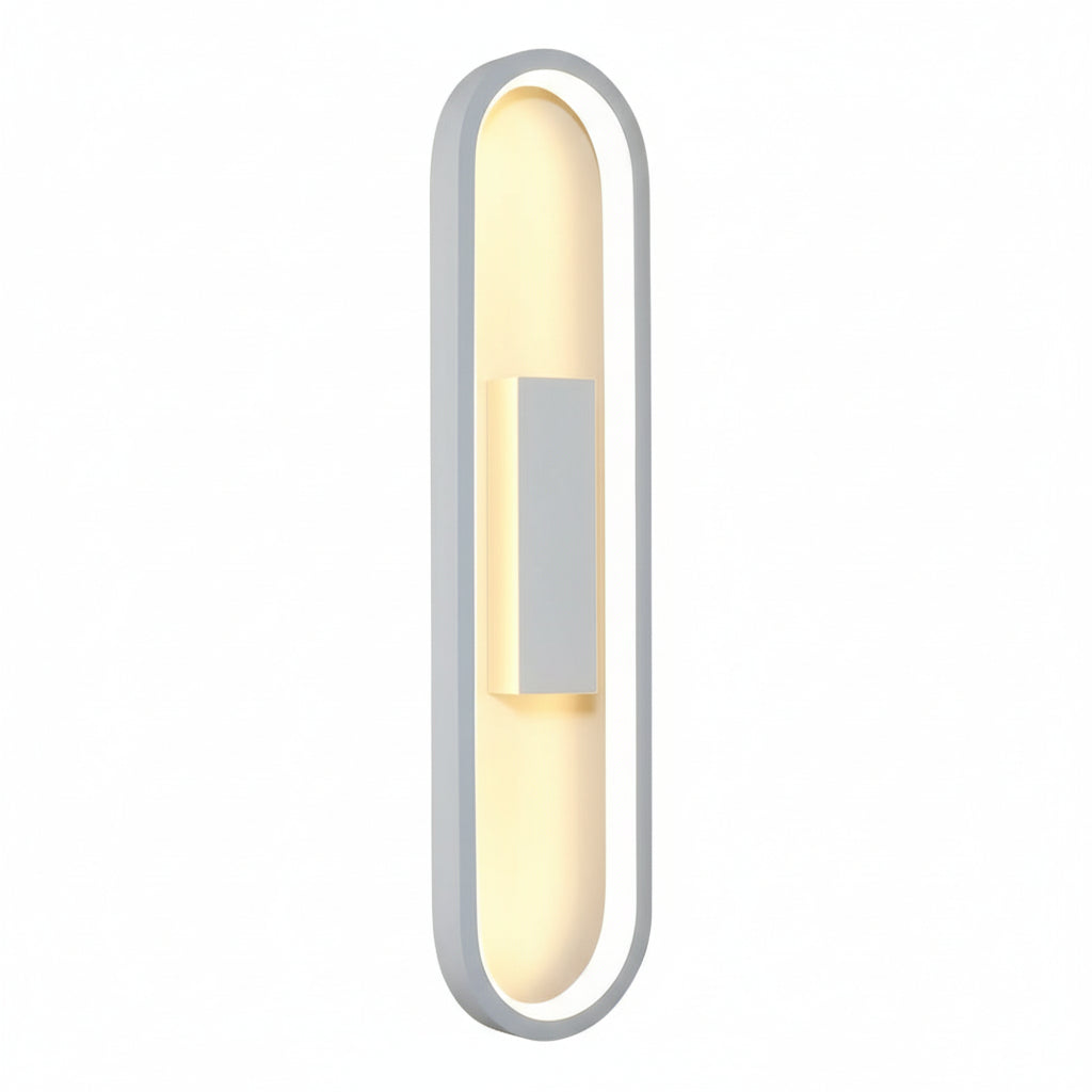 Freyza - LED Wall Sconce Light – Oval Minimalist Aluminum Silicone (40cm / 15.7in)