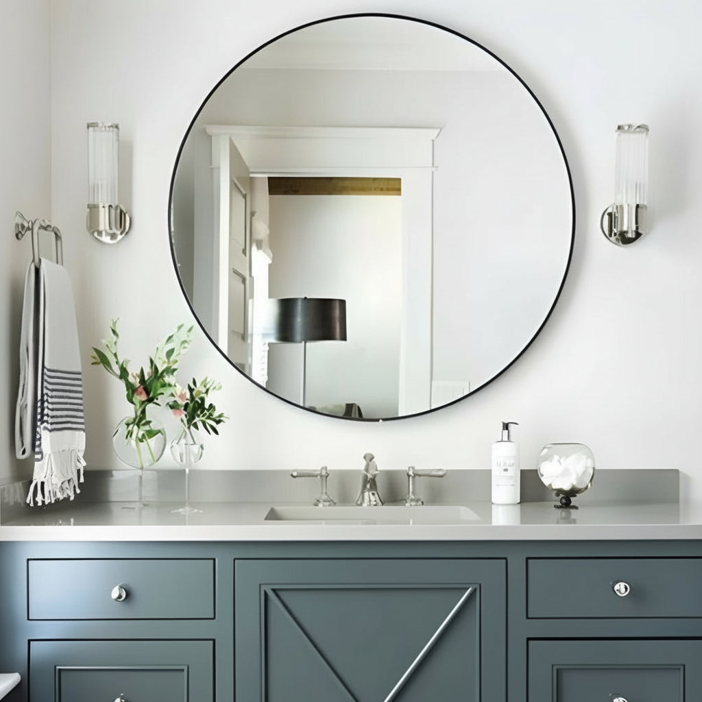 Fluted Glass Wall Sconce | Cylinder Gold Chrome E14 30-45cm / 12-18in - Modern Vanity Light