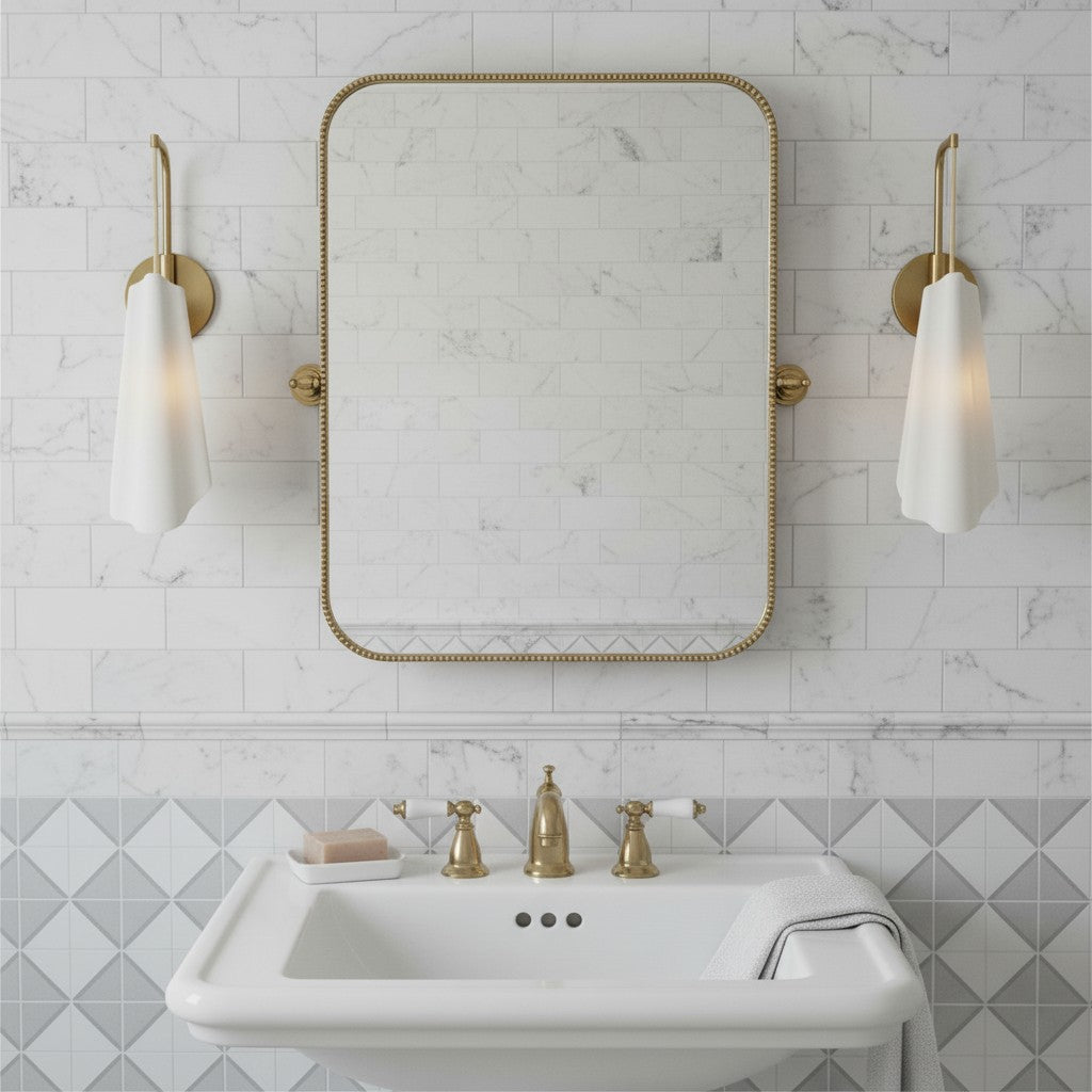 Freyza | Brass Ceramic Wall Sconce – Modern Living Room Hallway