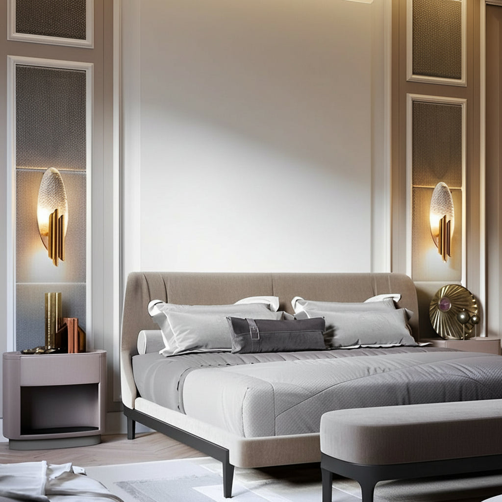 Freyza - LED Wall Sconce Light – Modern Oval Iron Electroplated (45x17cm / 17.7x6.7in)