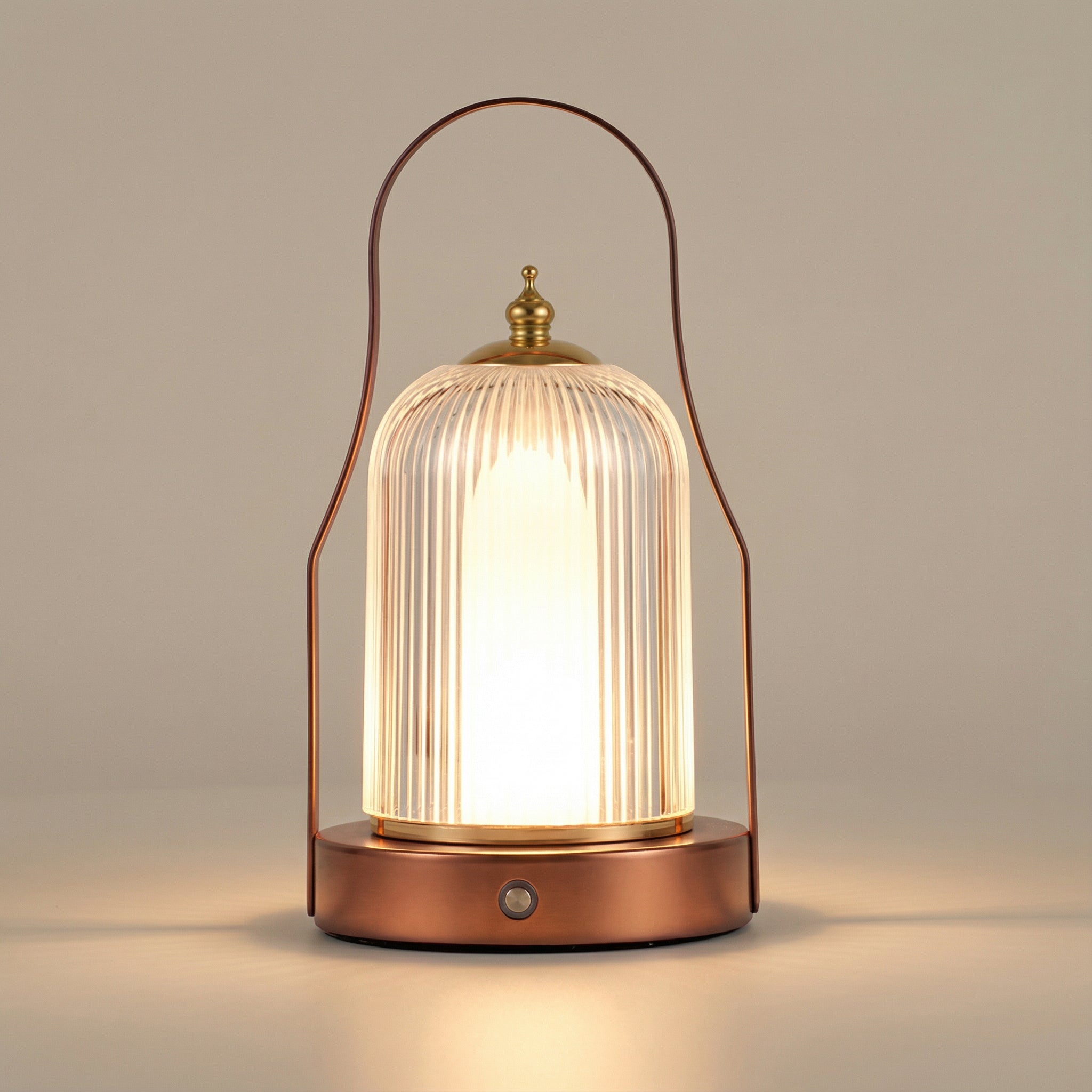 Freyza - Rechargeable LED Table Lamp Cordless Brass Touch Dimmer Lantern 23.5cm / 9.3in