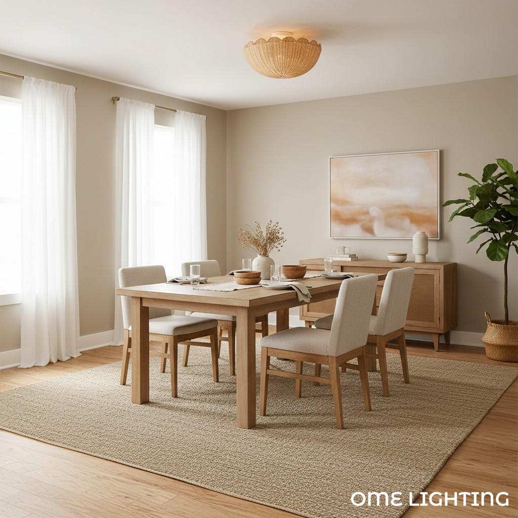 Freyza | Rattan-Deckenleuchte – Schlafzimmer, Wohnzimmer