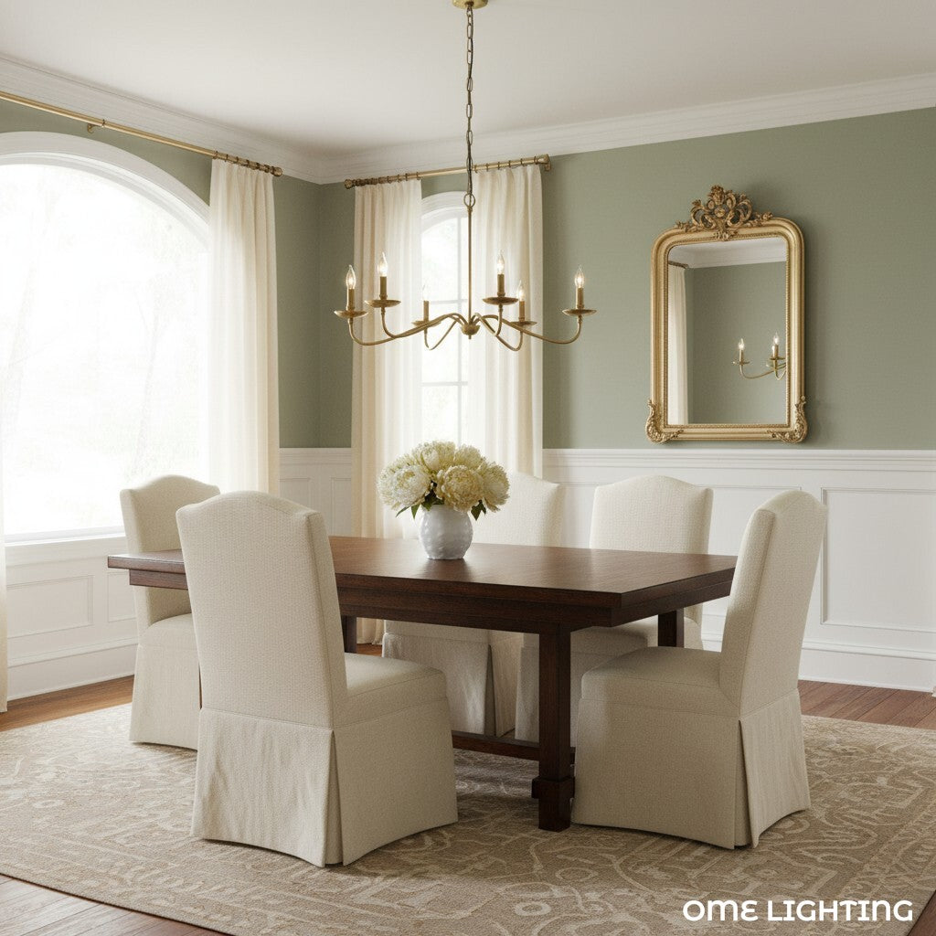 Freyza | Iron Chandelier – Minimalist Dining Room Living Room