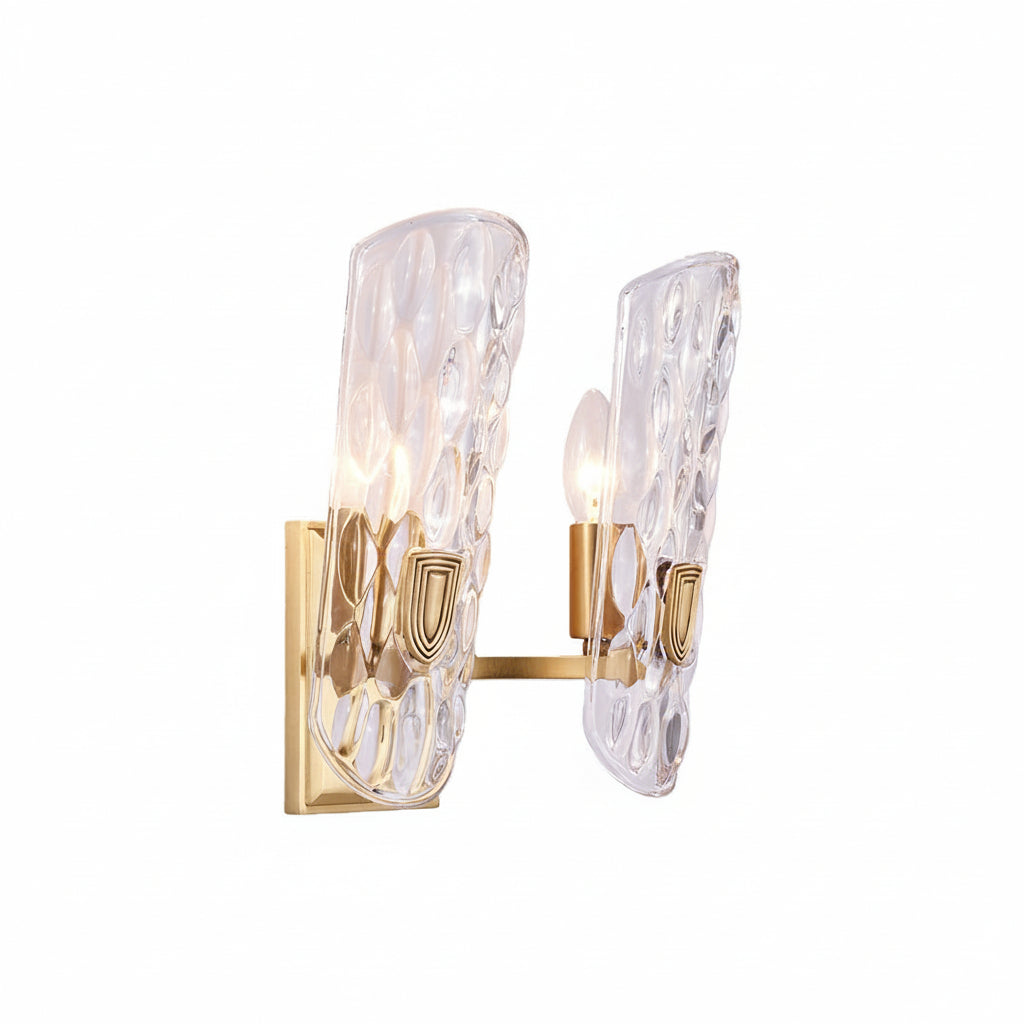 Freyza - Wall Sconce – European Classic Brass Glass Metal E27 (18x30cm)