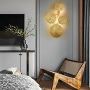 Freyza - LED Wall Sconce Light – Modern Lotus Leaf Stainless Steel Gold (40-80cm H)