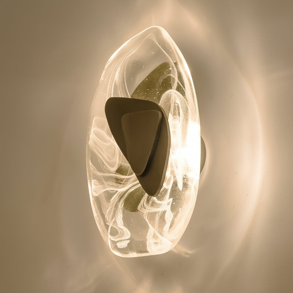 Freyza - Modern Glass Globe Wall Sconce – 3-Color Dimmable LED Wall Light (Gold/Black)