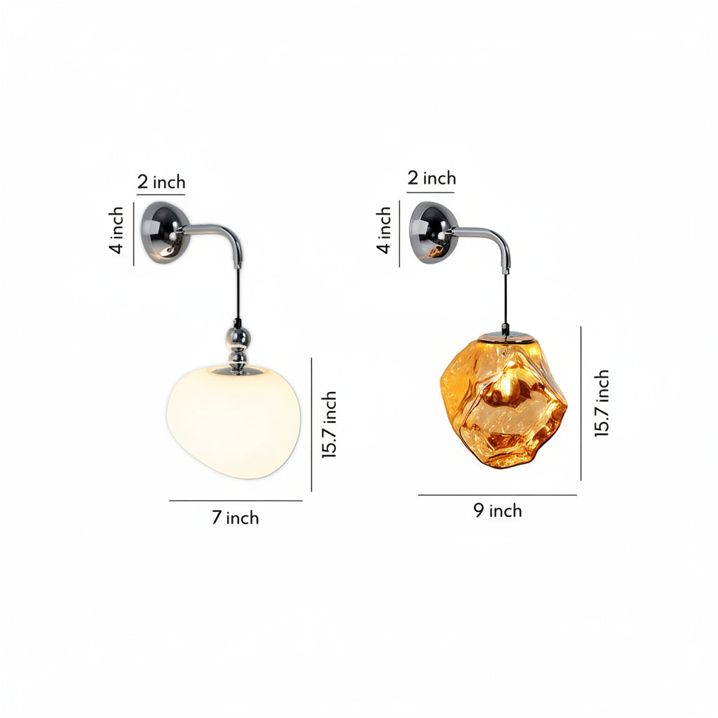 Freyza - LED Wall Sconce – Art Deco Iron White Gold Silver Rose Gold (3-Step Dimming & 13x20cm)
