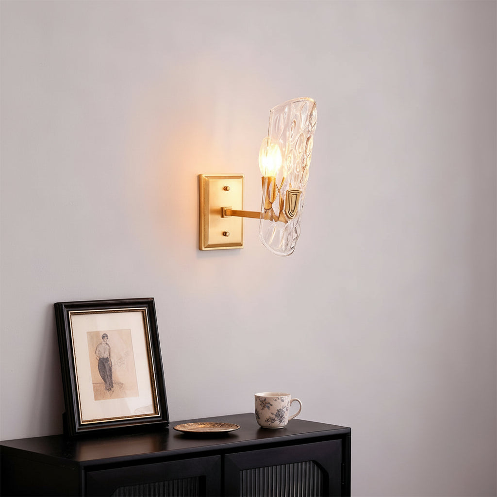 Freyza - Wall Sconce – European Classic Brass Glass Metal E27 (18x30cm)