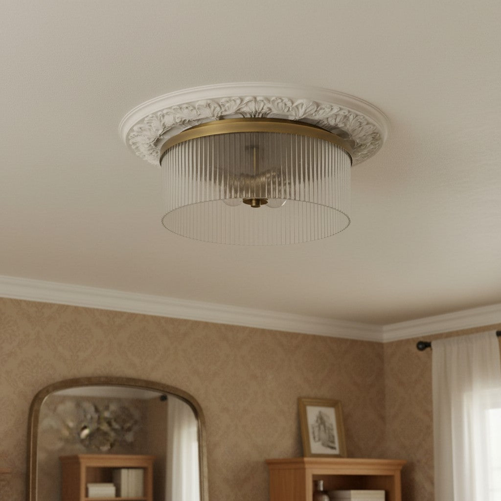Freyza | Glass Ceiling Light – Bedroom Living Room