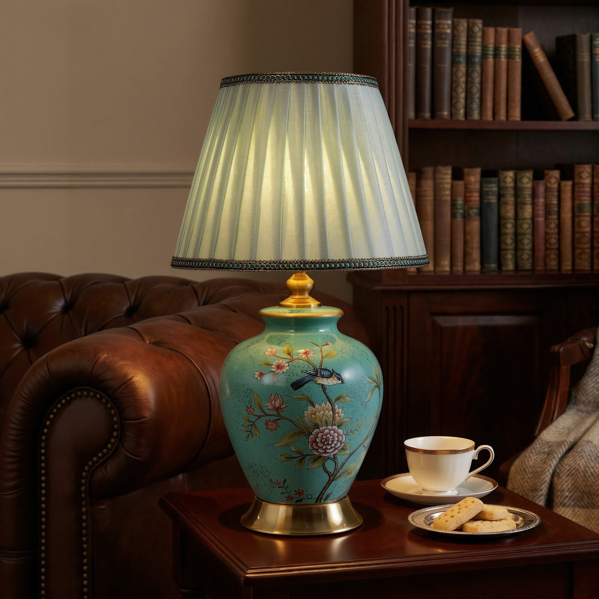Ceramic Elegance | Timeless Hand-Painted Chinoiserie Table Lamp Collection 2