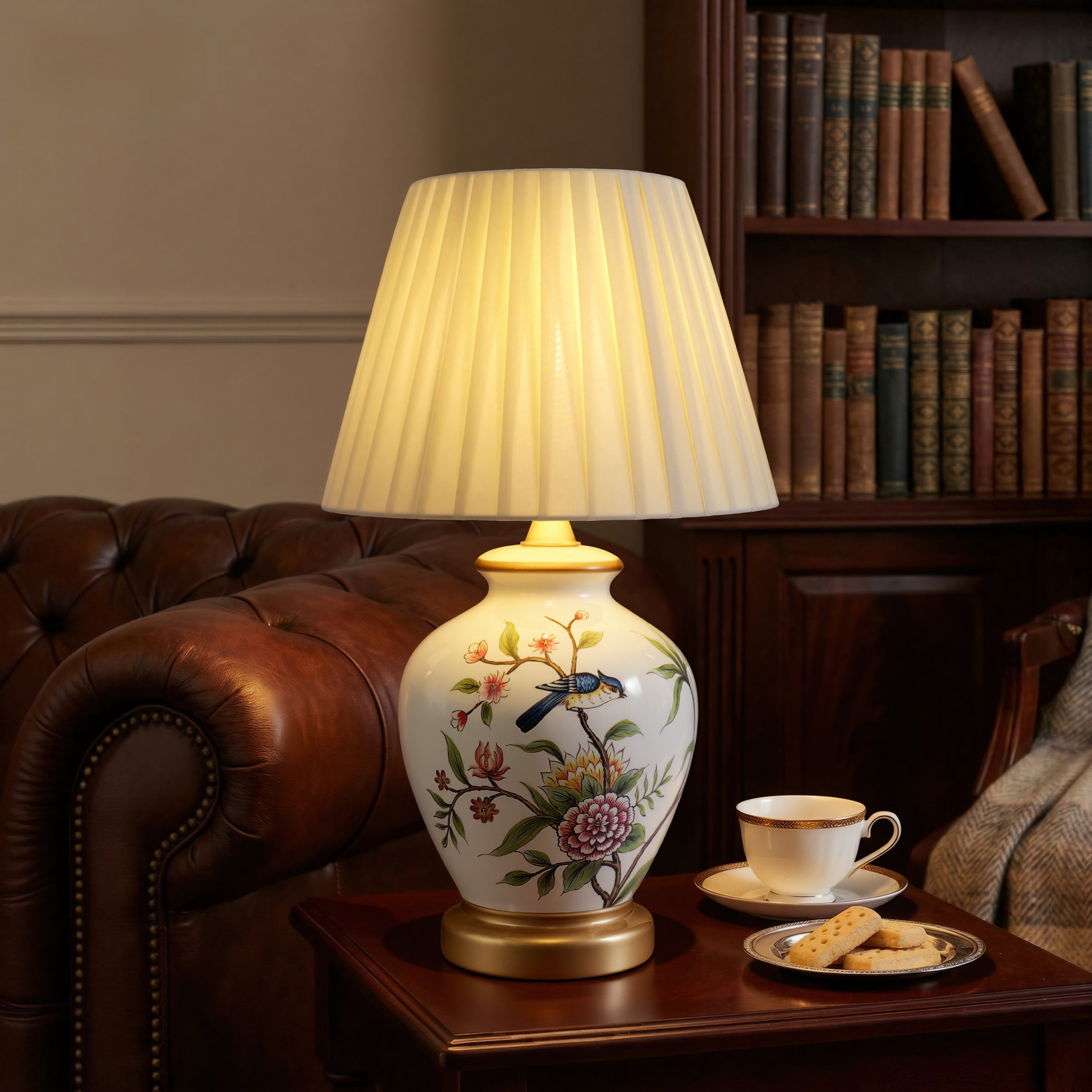 Ceramic Elegance | Timeless Hand-Painted Chinoiserie Table Lamp Collection 23