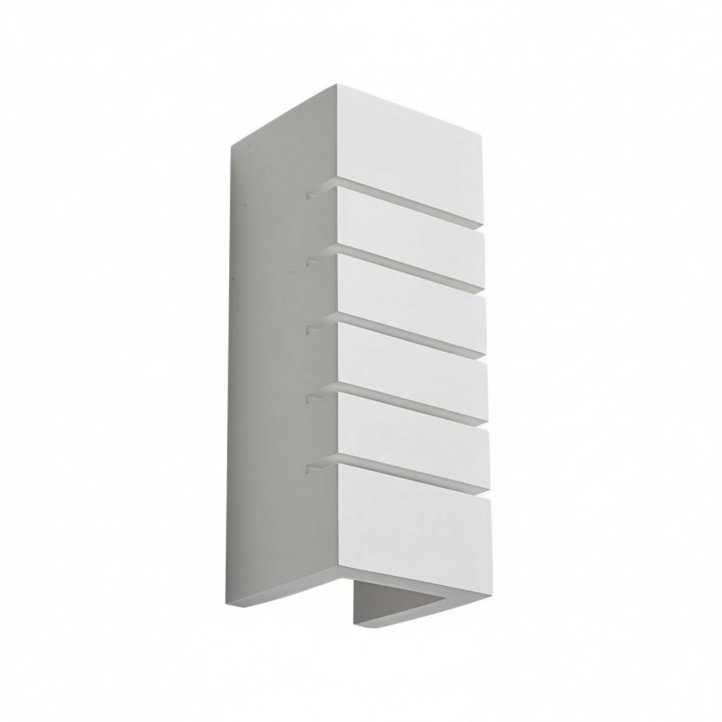 Freyza - Nordic Wall Sconce Rectangular Gypsum White G4 25cm / 10in Paintable Up Down Light
