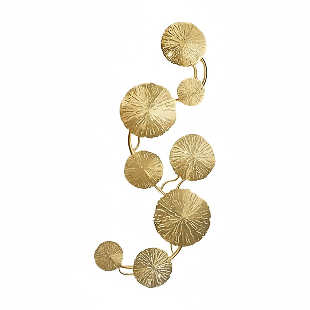Freyza - LED Wall Sconce Light – Modern Lotus Leaf Stainless Steel Gold (40-80cm H)