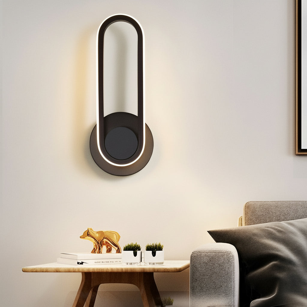 Freyza - Modern 330° Rotatable LED Nordic Wall Lamp – Adjustable Rounded Rectangular Sconce (Gold/Black/White)