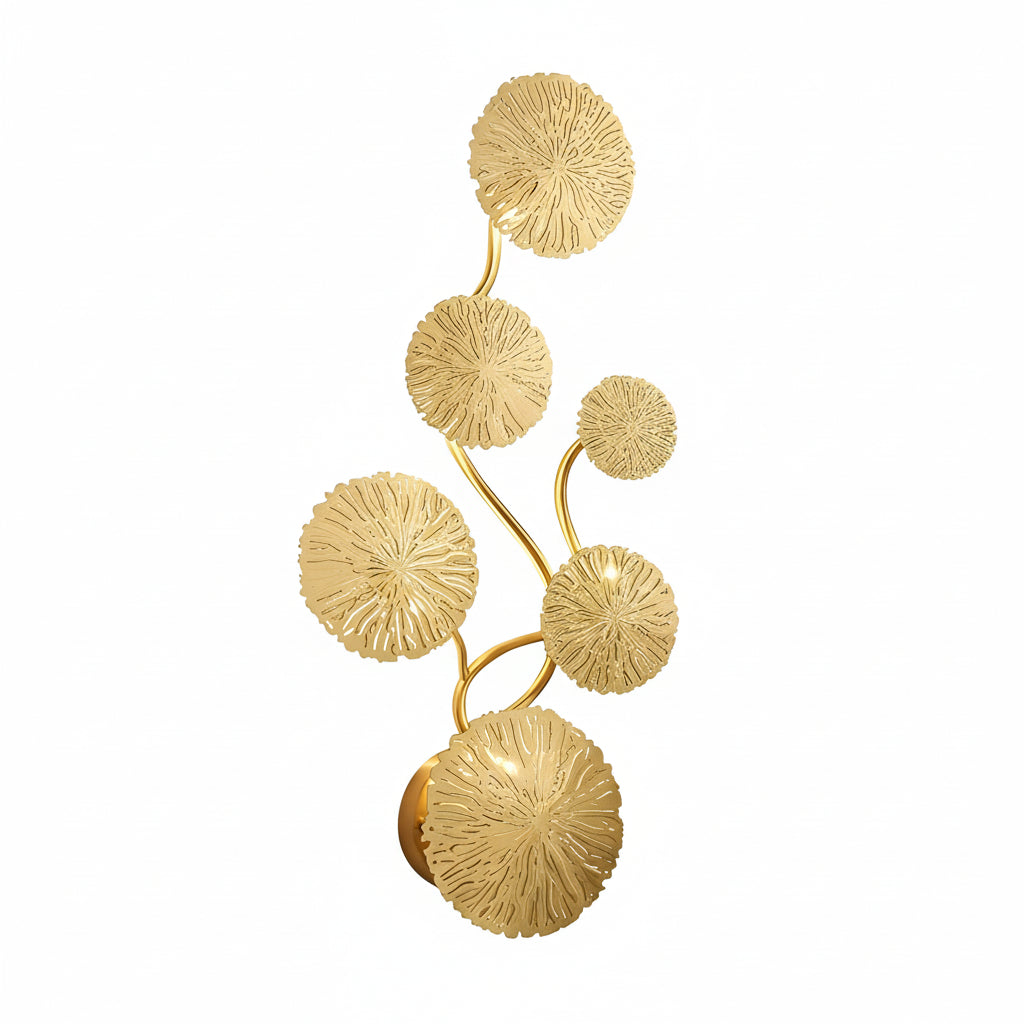 Freyza - LED Wall Sconce Light – Modern Lotus Leaf Stainless Steel Gold (40-80cm H)