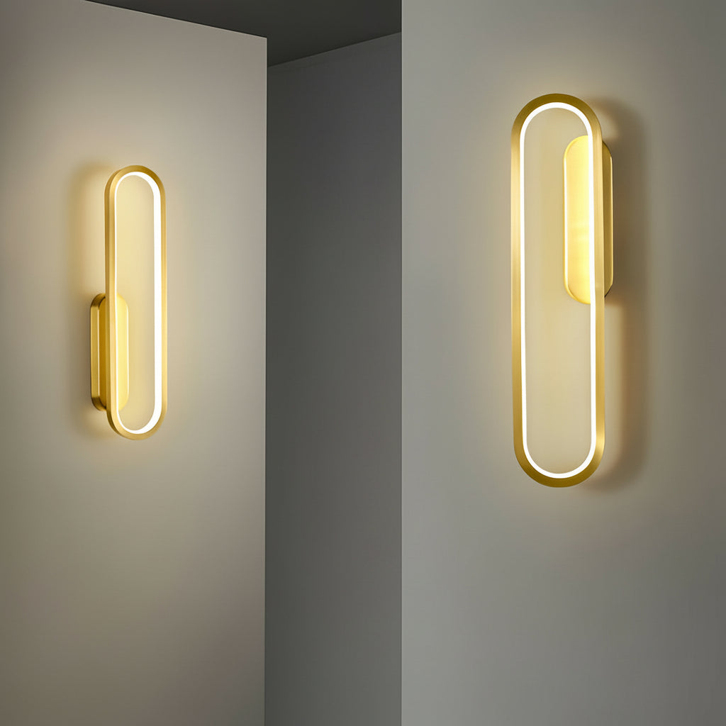 Freyza - LED Wall Sconce Light – Oval Minimalist Aluminum Silicone (40cm / 15.7in)