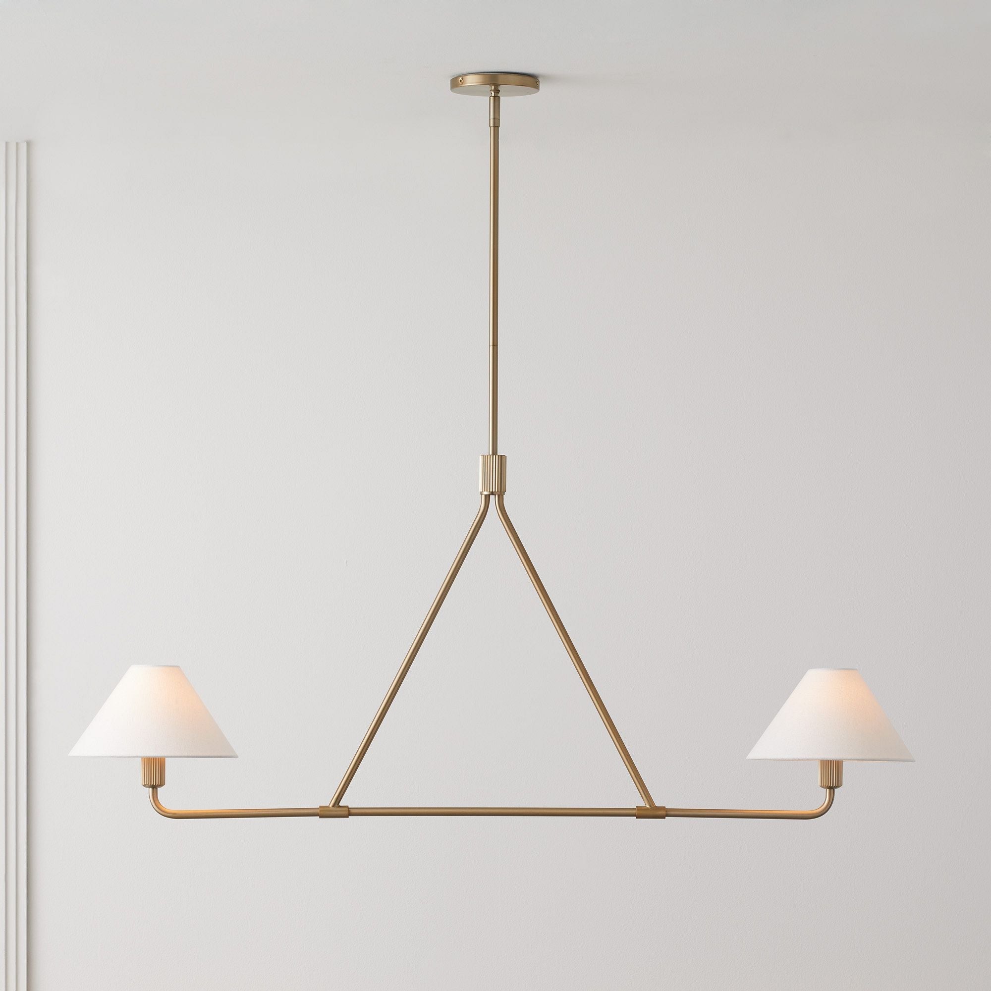 Freyza | Vector Brass Fabric Chandelier