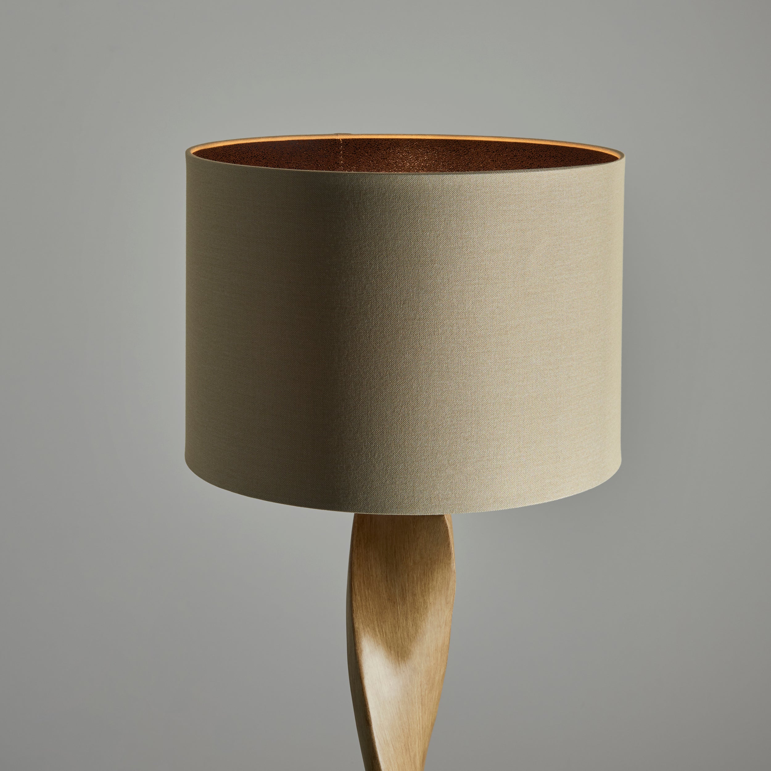 Freyza - Endon Abia Wood Floor Lamp with Linen Shade