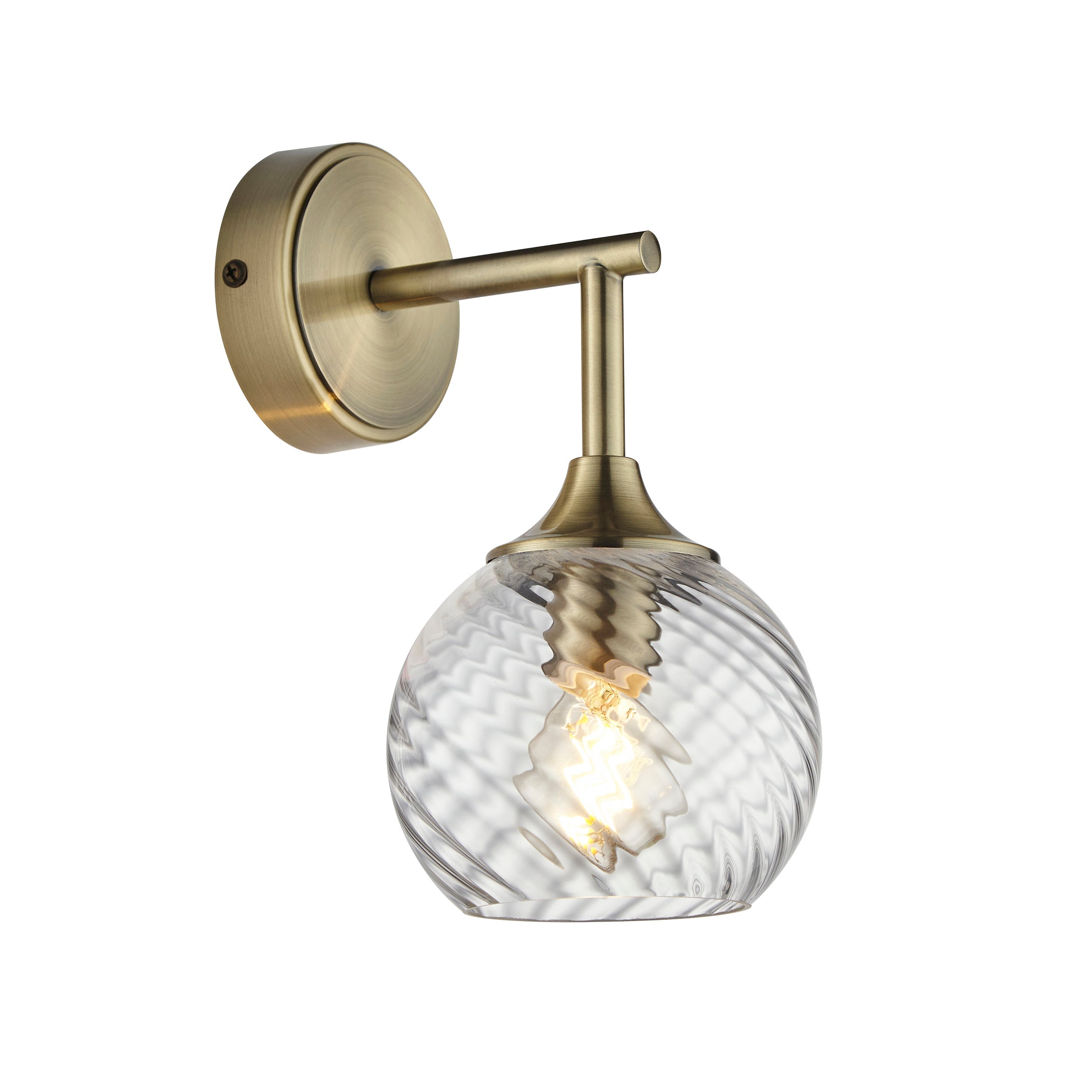 Freyza - Endon Allegra Wall Light Antique Brass