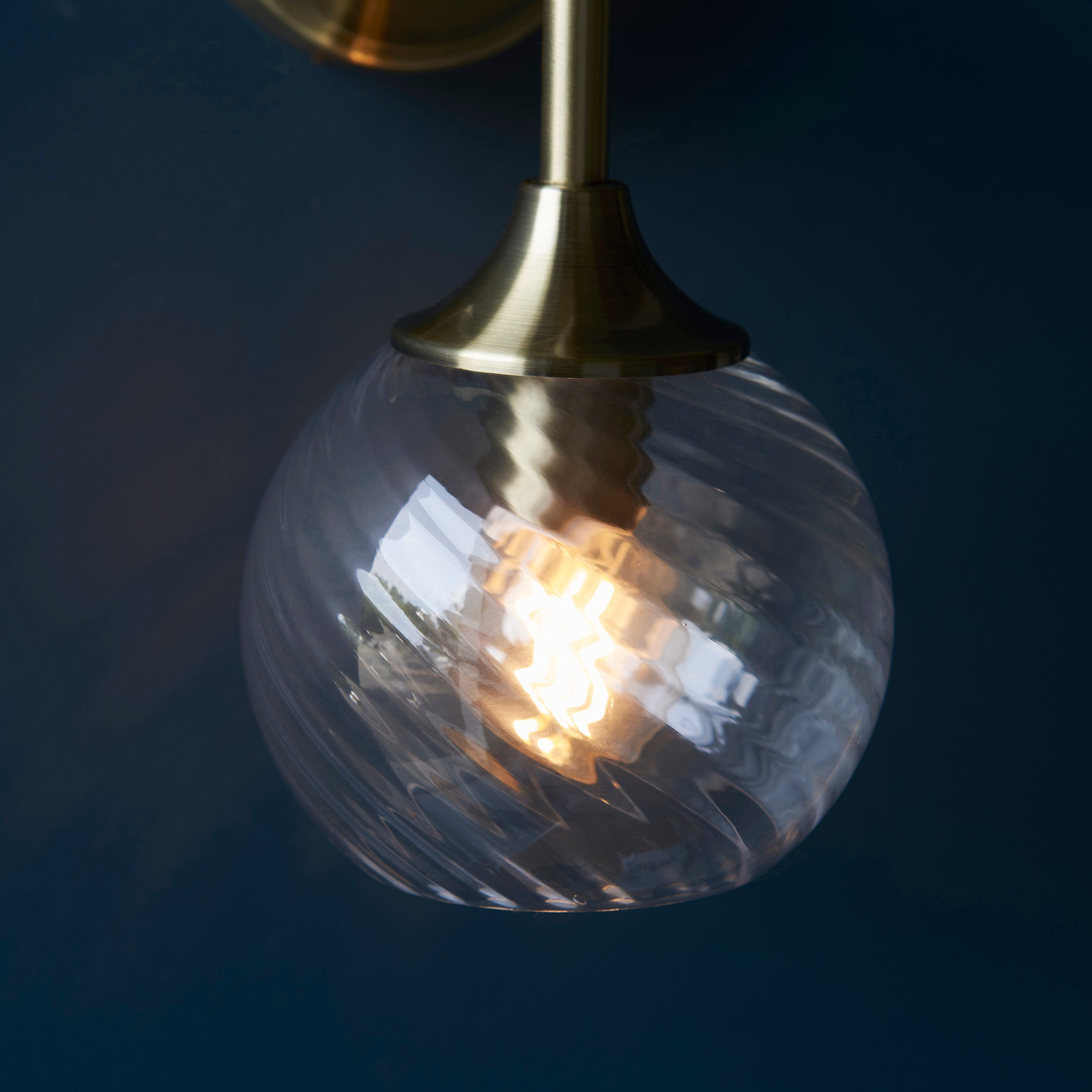 Freyza - Endon Allegra Wall Light Antique Brass