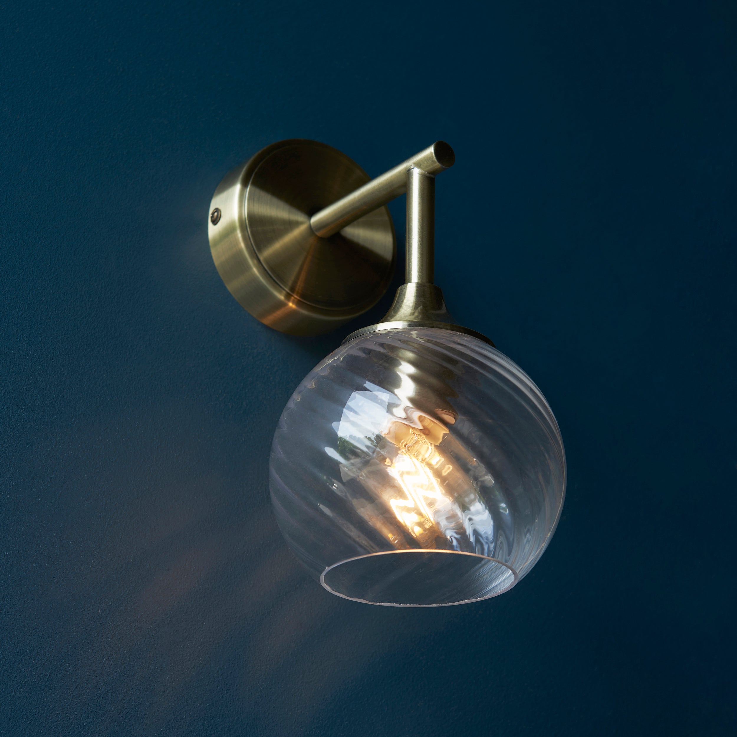 Freyza - Endon Allegra Wall Light Antique Brass