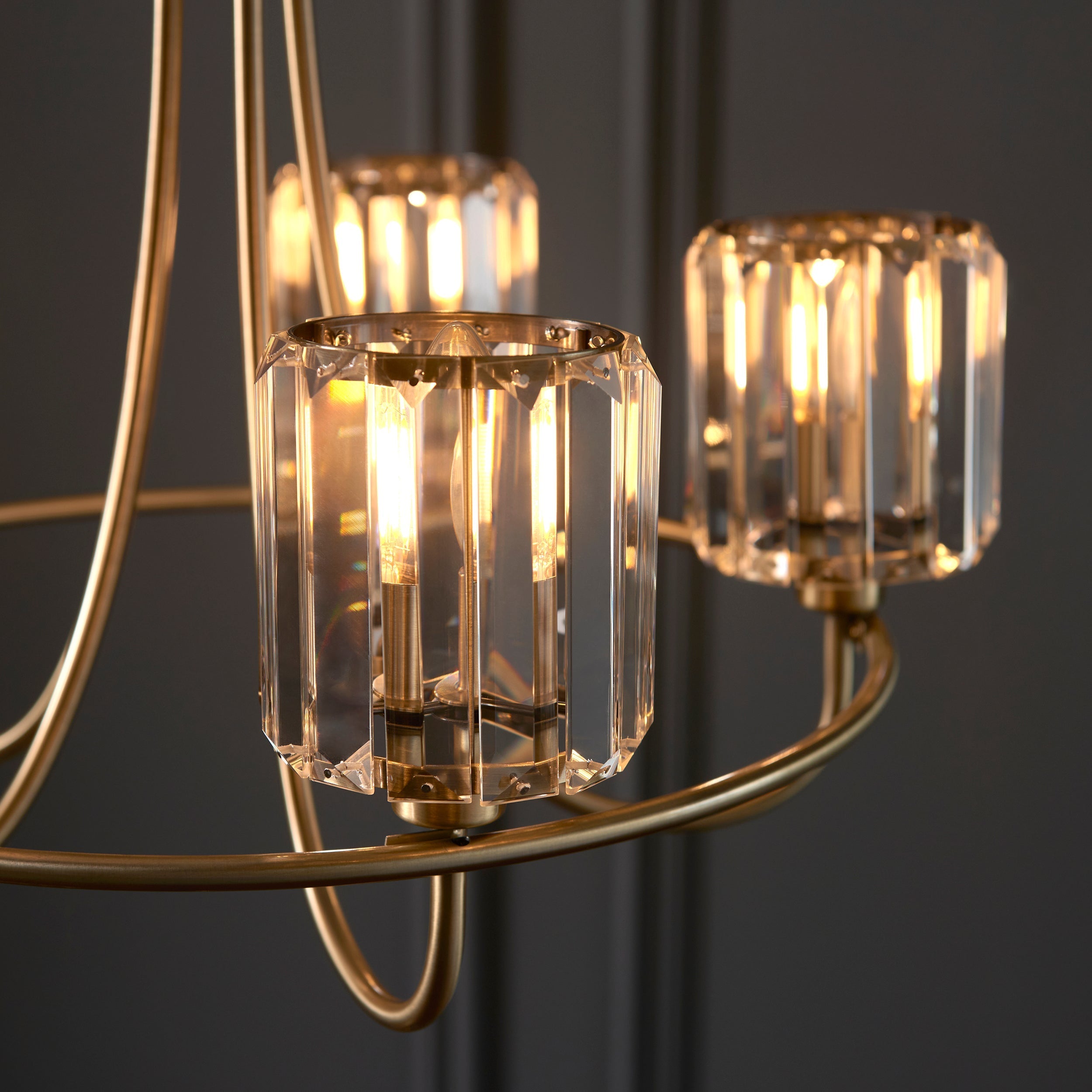Freyza - Endon Berenice 5lt lustre en laiton antique