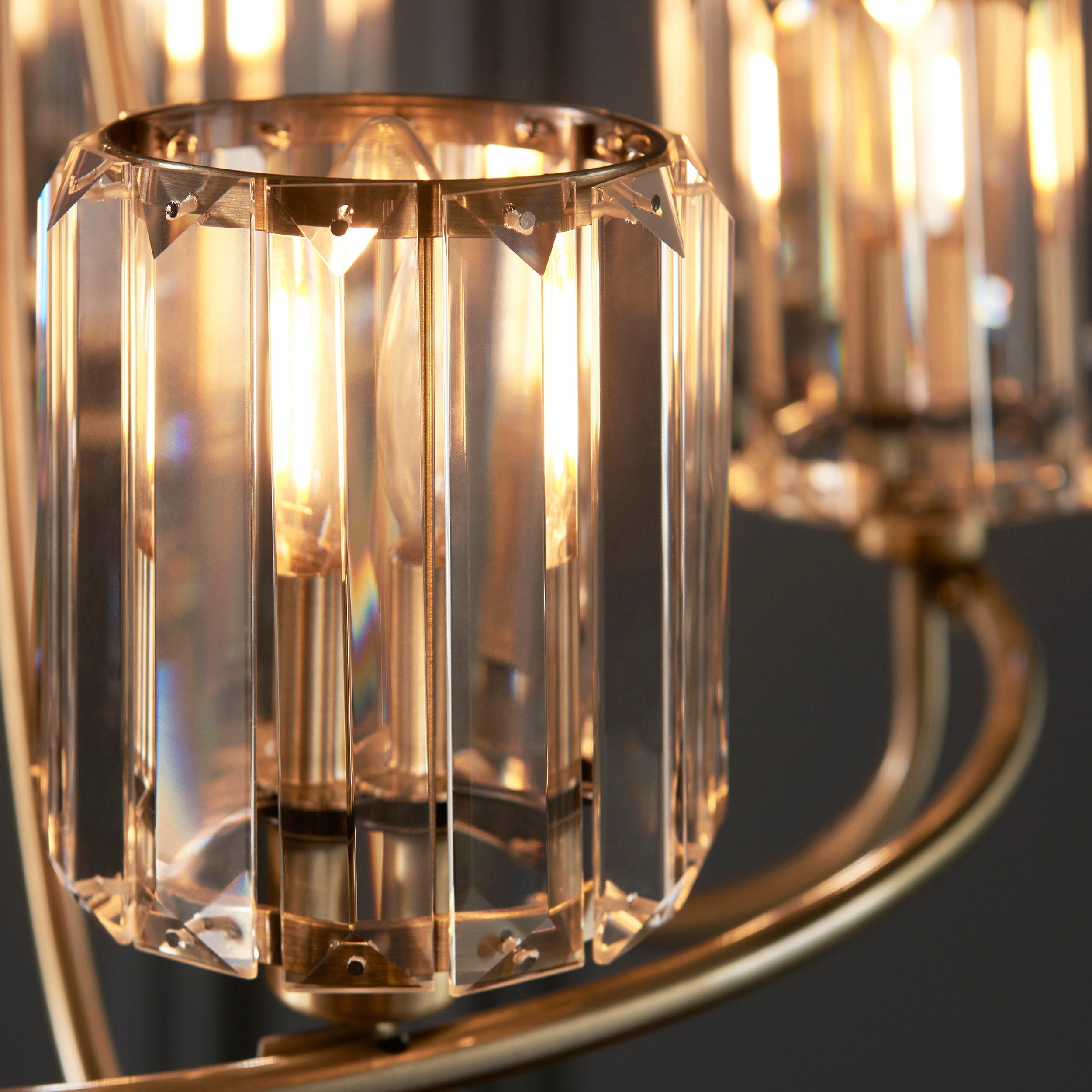 Freyza - Endon Berenice 5lt lustre en laiton antique