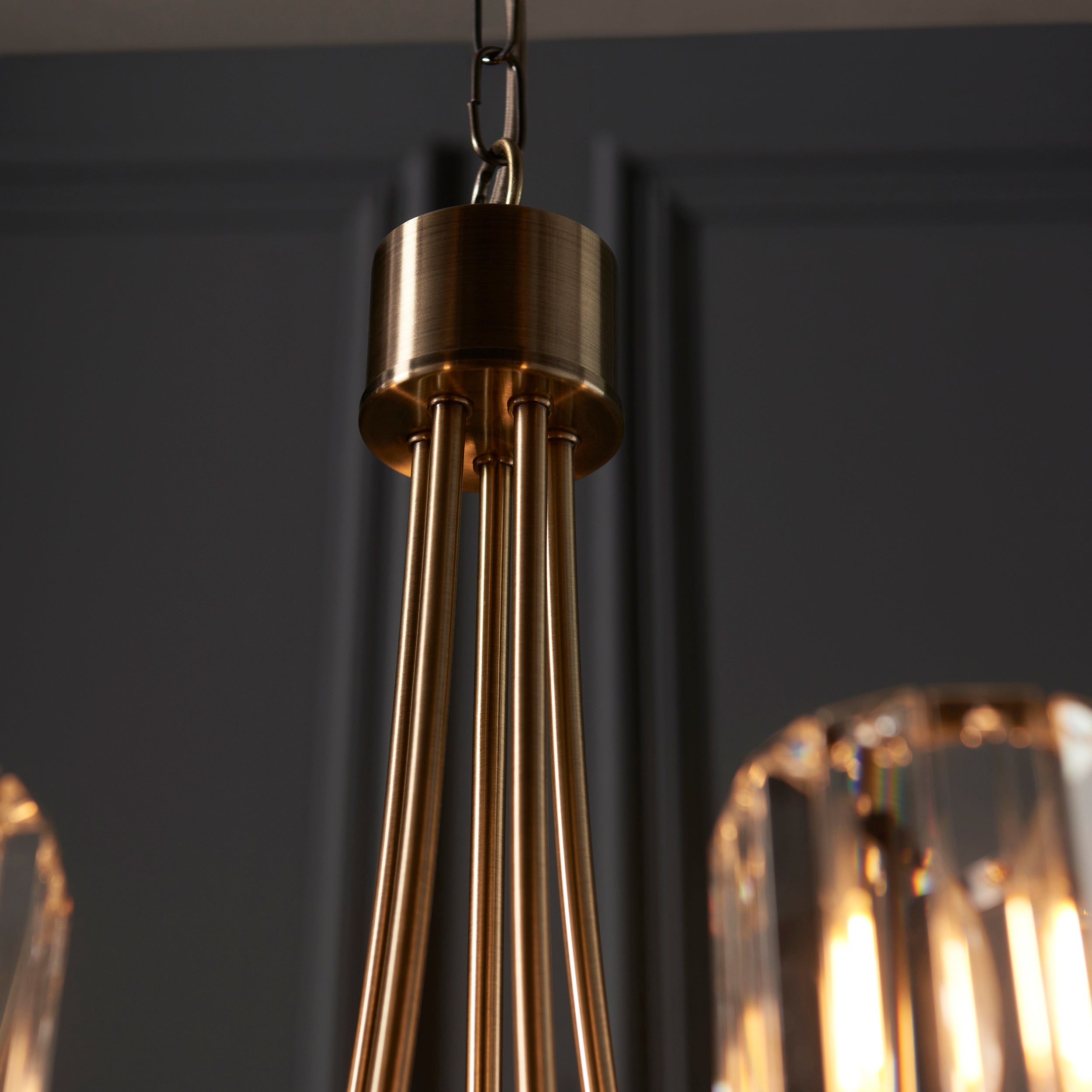 Freyza - Endon Berenice 5lt lustre en laiton antique