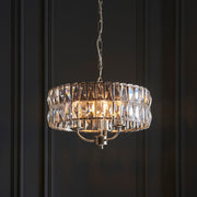 Lustre à 3 lumières Freyza – Endon Clifton, nickel brillant