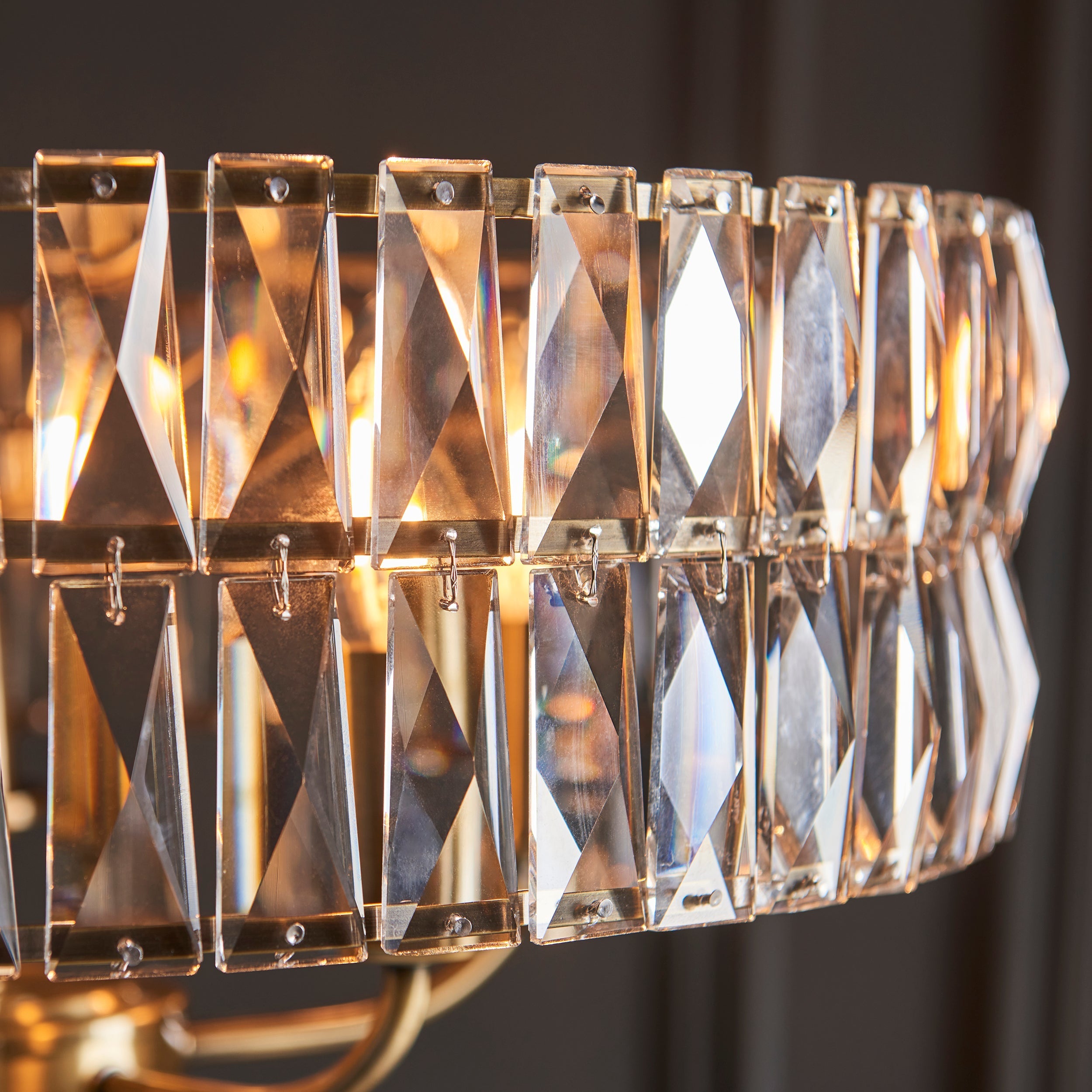 Freyza - Lustre Endon Clifton 5 lumières en laiton antique