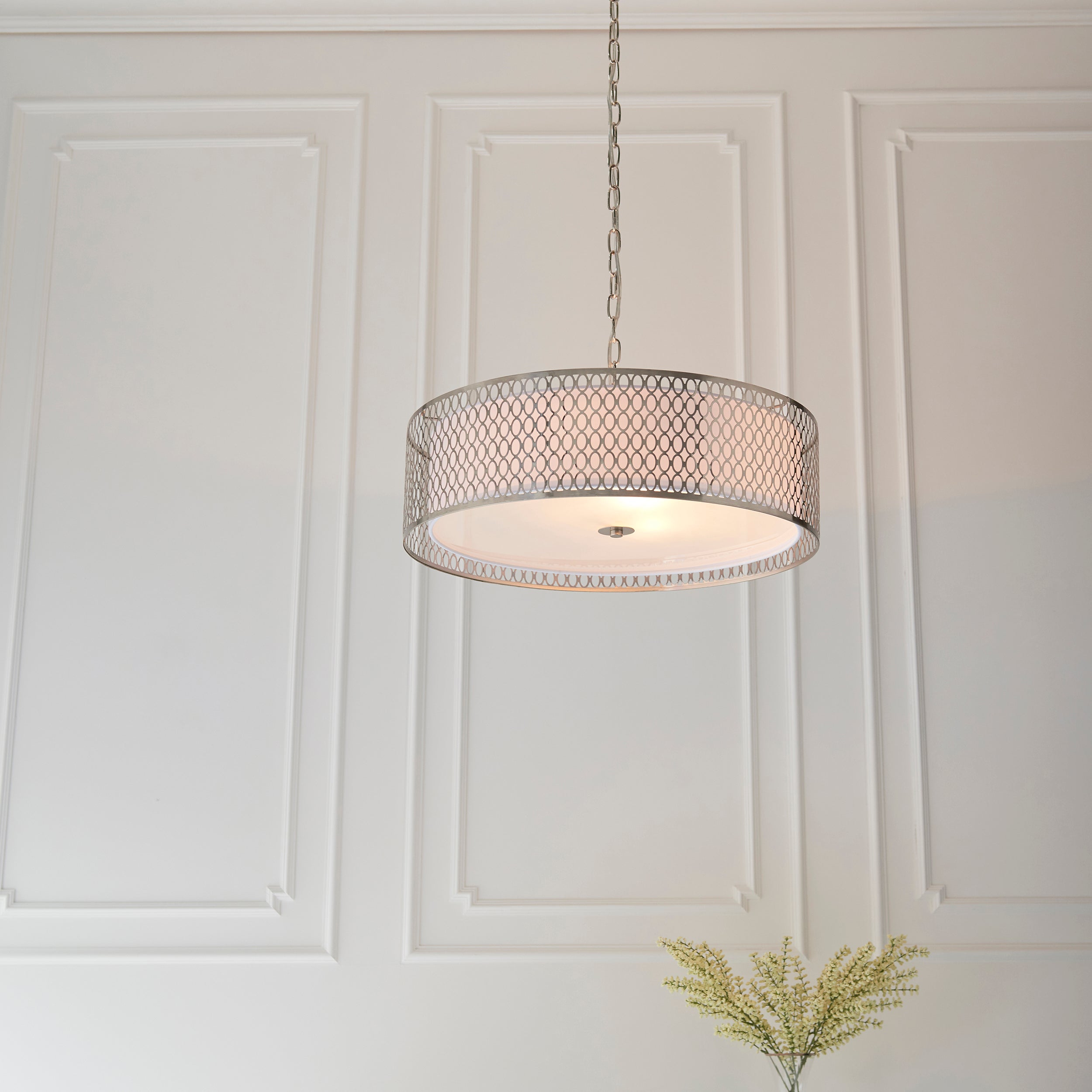 Freyza - Endon Cordero 3lt Pendant Satin Nickel