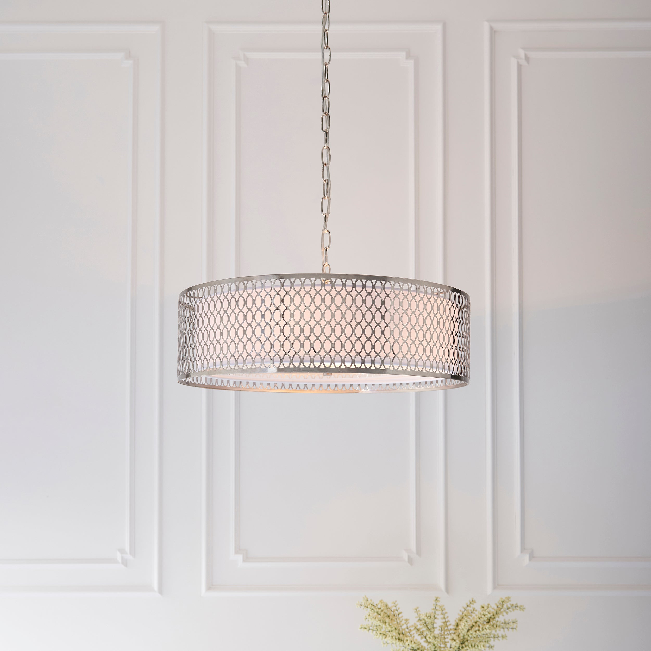 Freyza - Endon Cordero 3lt Pendant Satin Nickel