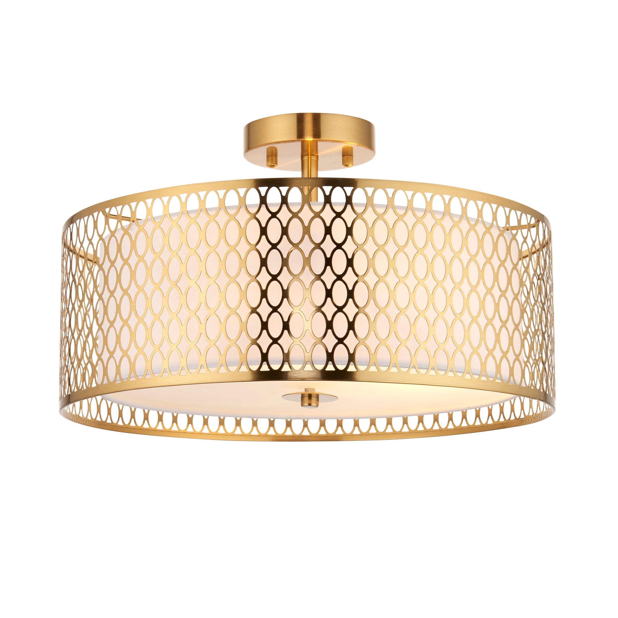 Freyza - Endon Cordero Flush Ceiling Light Gold
