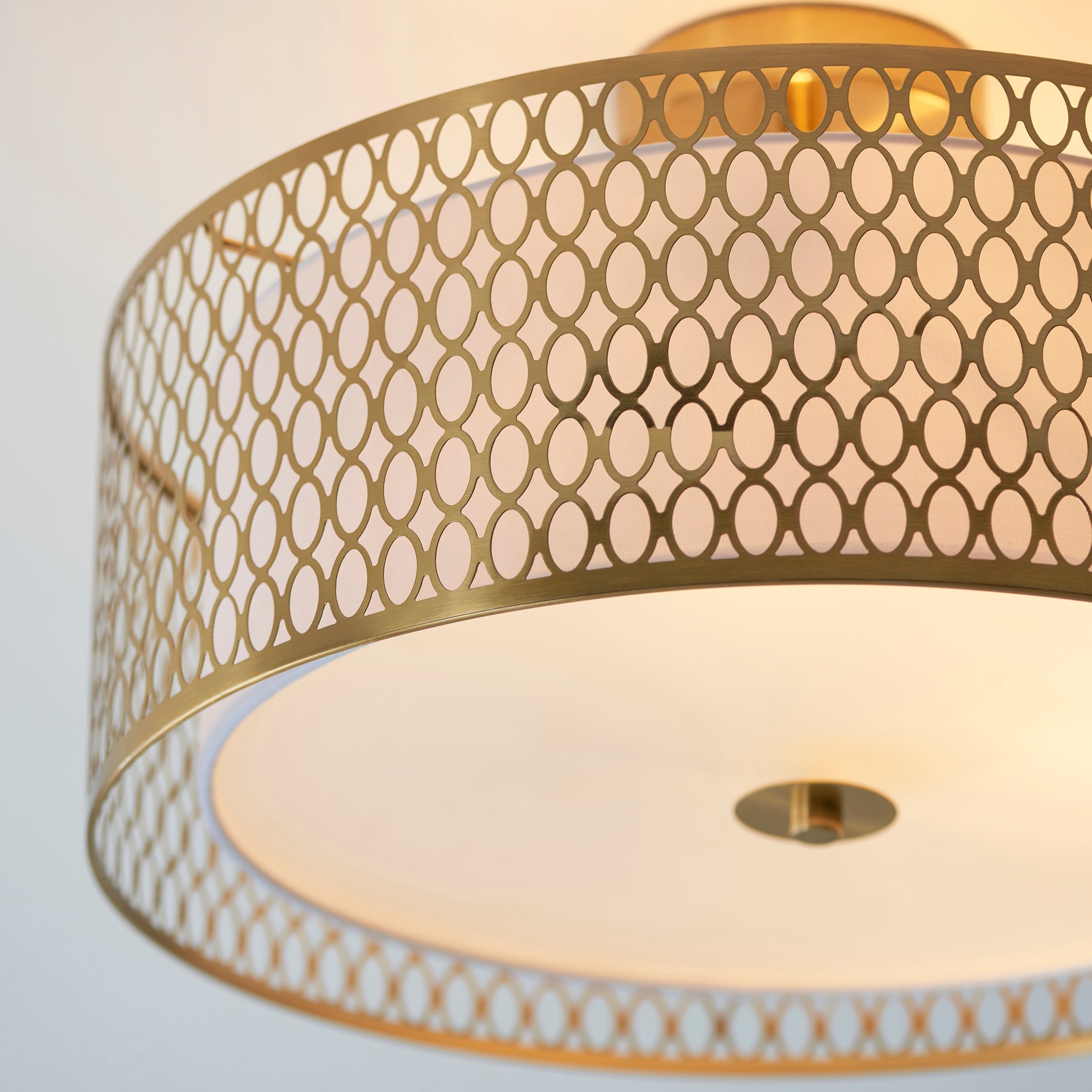 Freyza - Endon Cordero Flush Ceiling Light Gold