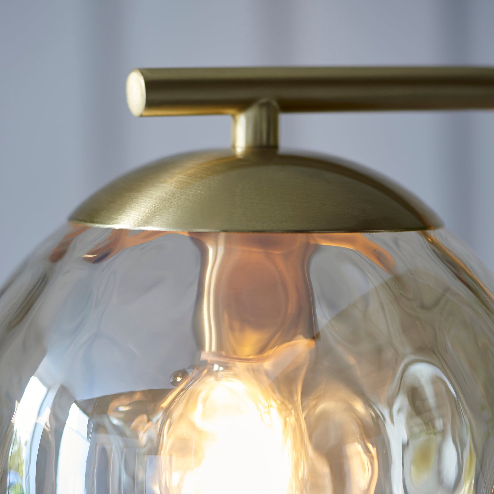 LustreGlow | Elegant Satin Brass Modern Floor Lamp Design 6