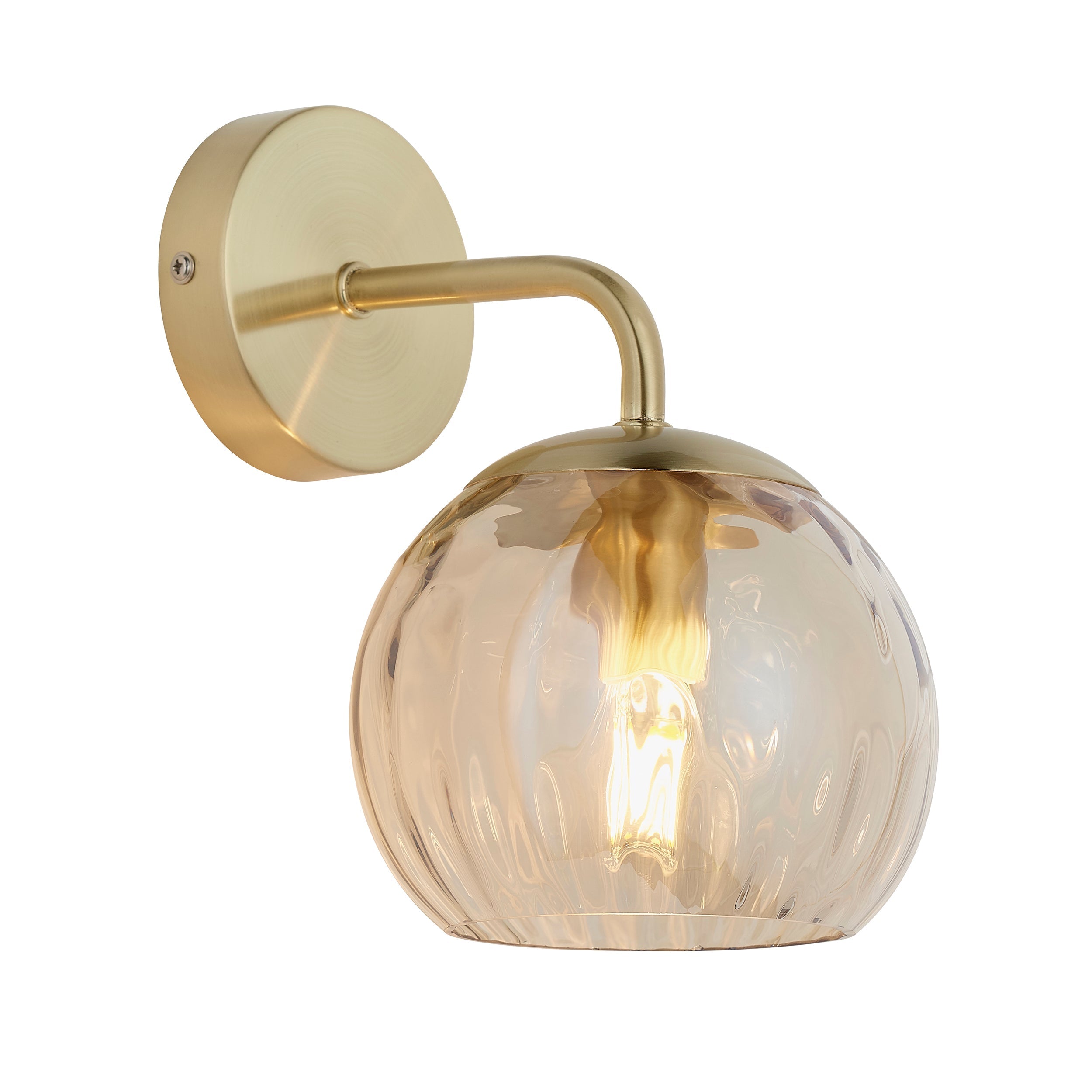 LustreGlow | Elegant Satin Brass Modern Wall Light Fixture 2