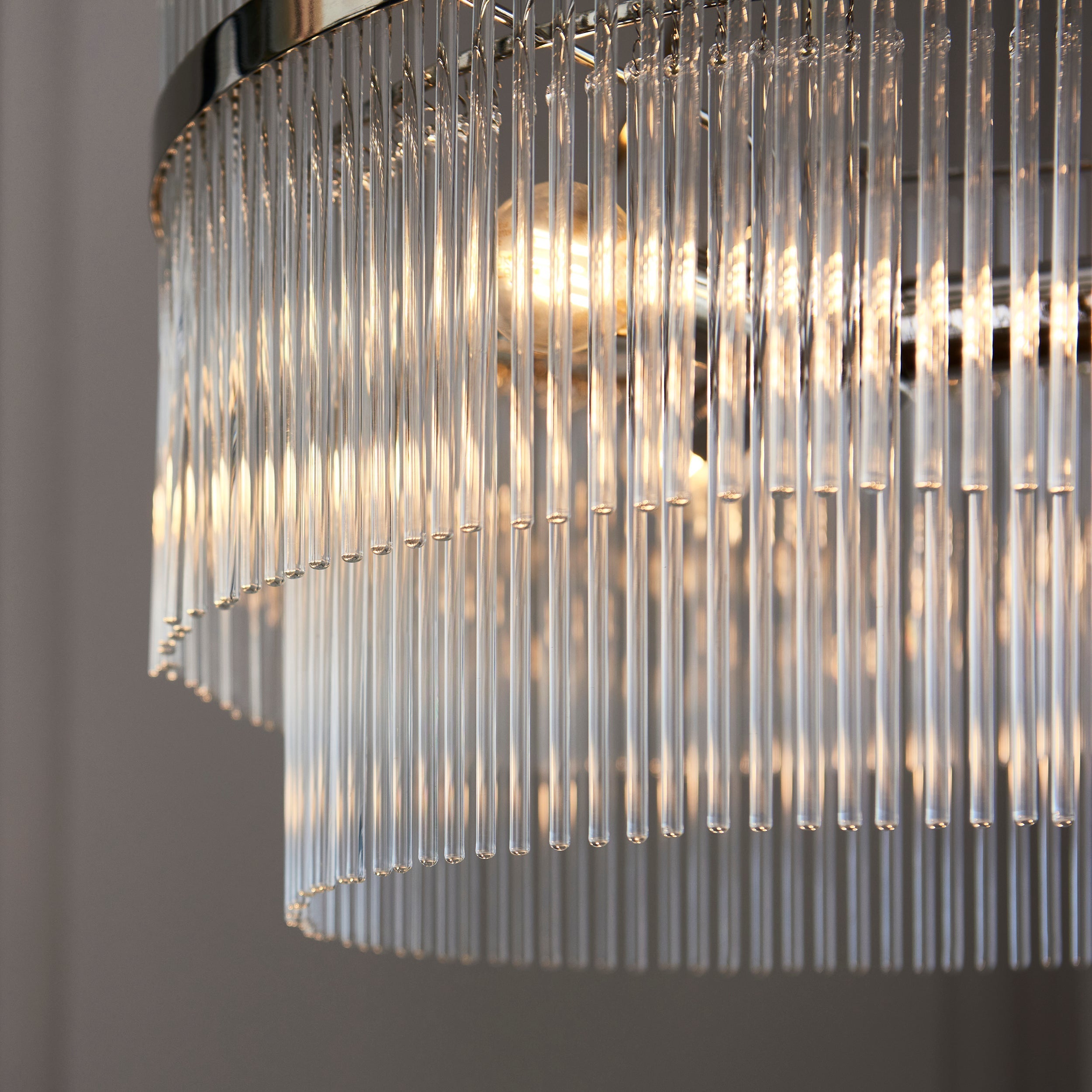 Lustre Freyza Endon Marietta à 3 lumières, nickel brillant
