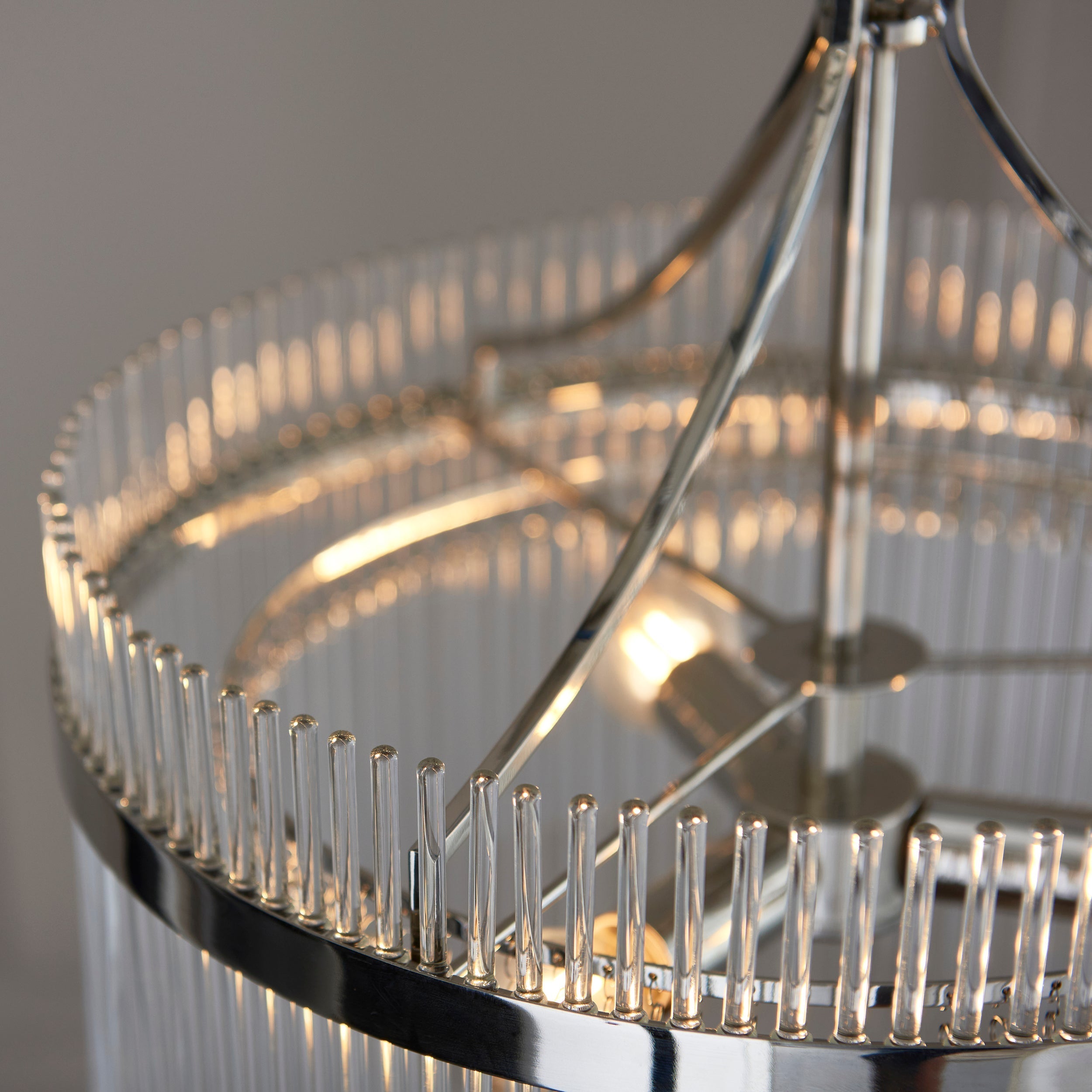 Lustre Freyza Endon Marietta à 3 lumières, nickel brillant