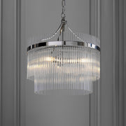 Lustre Freyza Endon Marietta à 3 lumières, nickel brillant