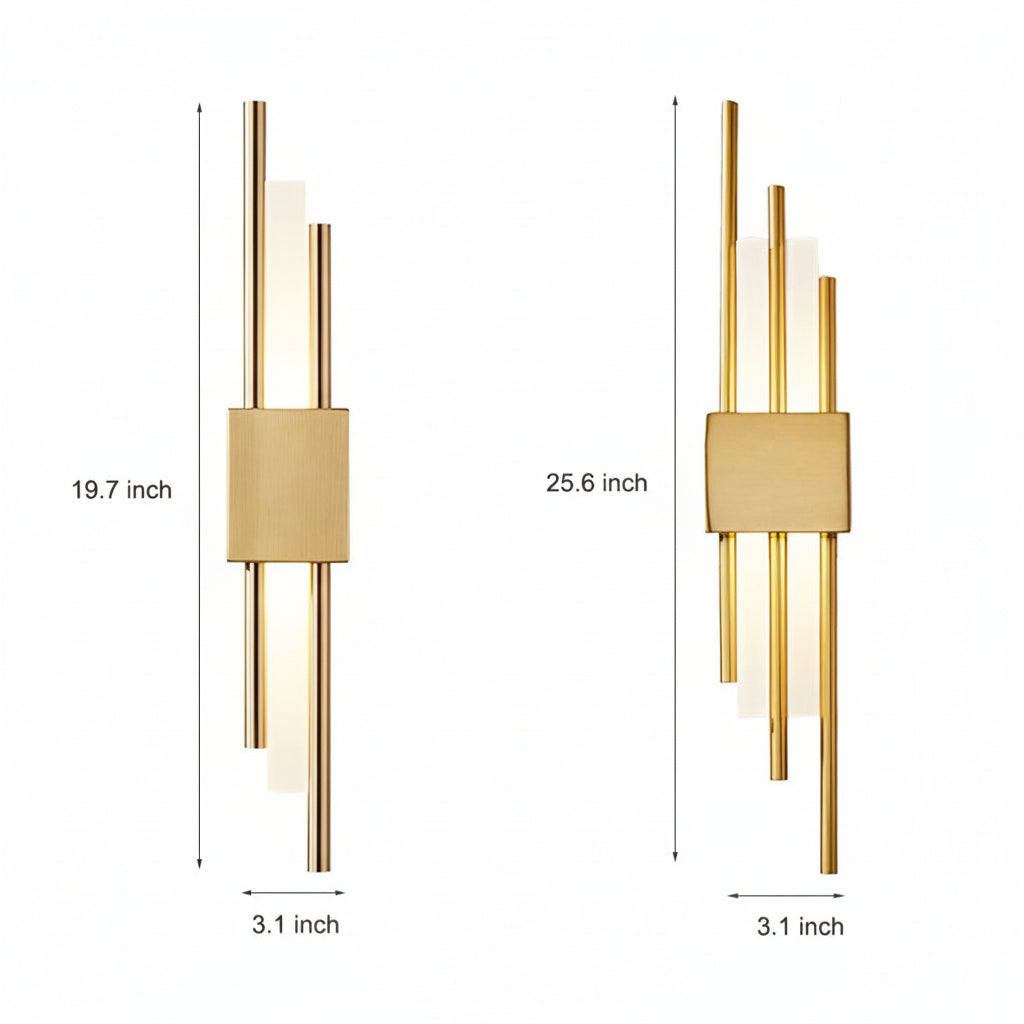Freyza - Postmoderne Kupfer-Wandleuchte - Auf-/Abwärts LED Kunstdekor-Leuchte - 2-flammig/4-flammig - 3000K