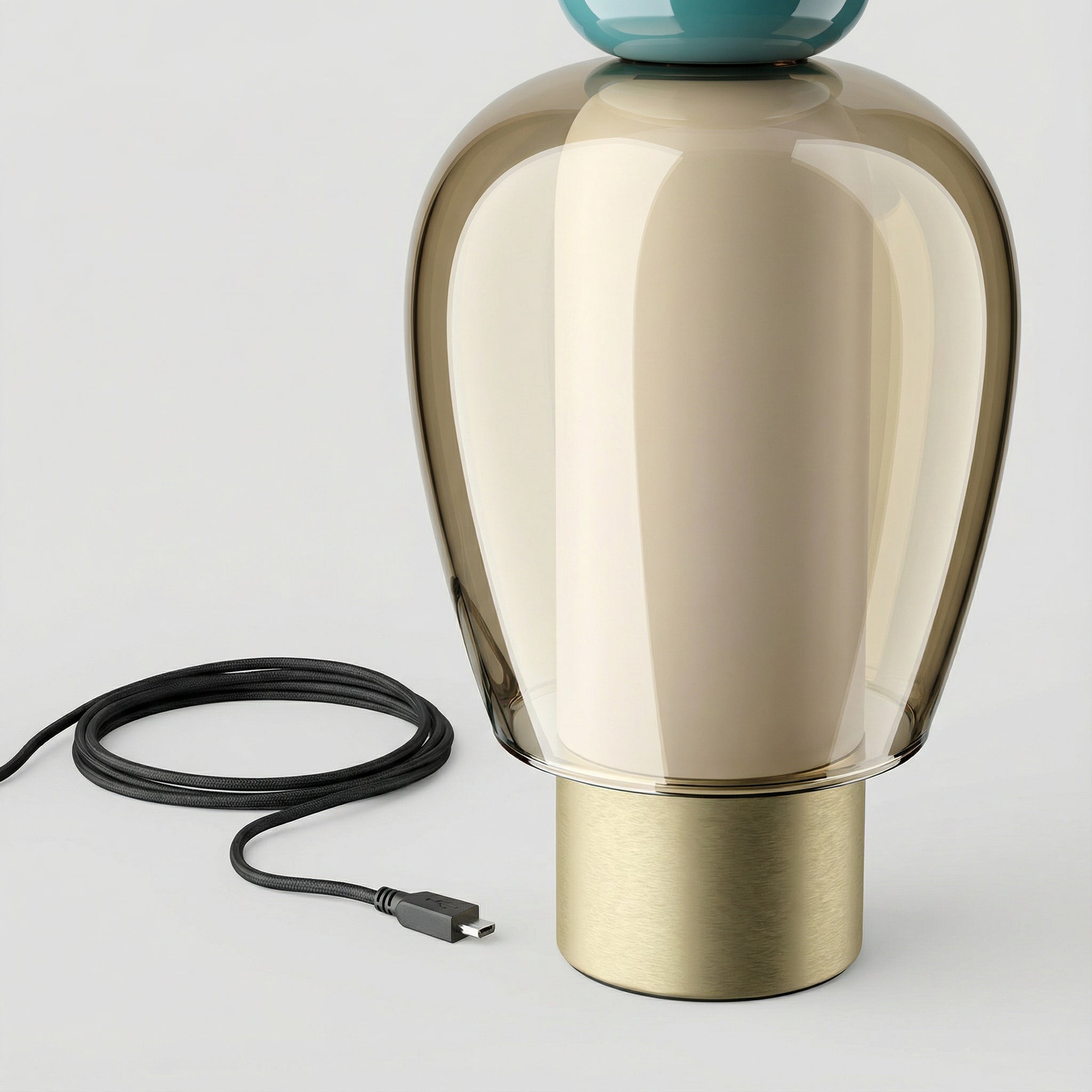 Freyza - LED Table Lamp Nordic Glass Portable Dimmable Cordless 34cm / 13.4in