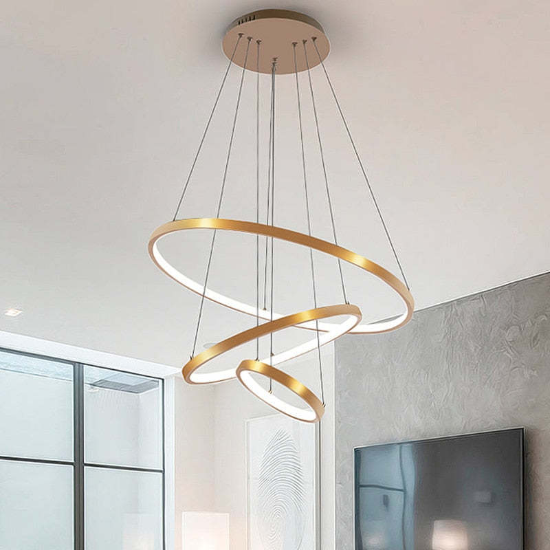 Freyza | Suspension Aluna intérieure noire et dorée – Luminaire suspendu pour cuisine et salle à manger