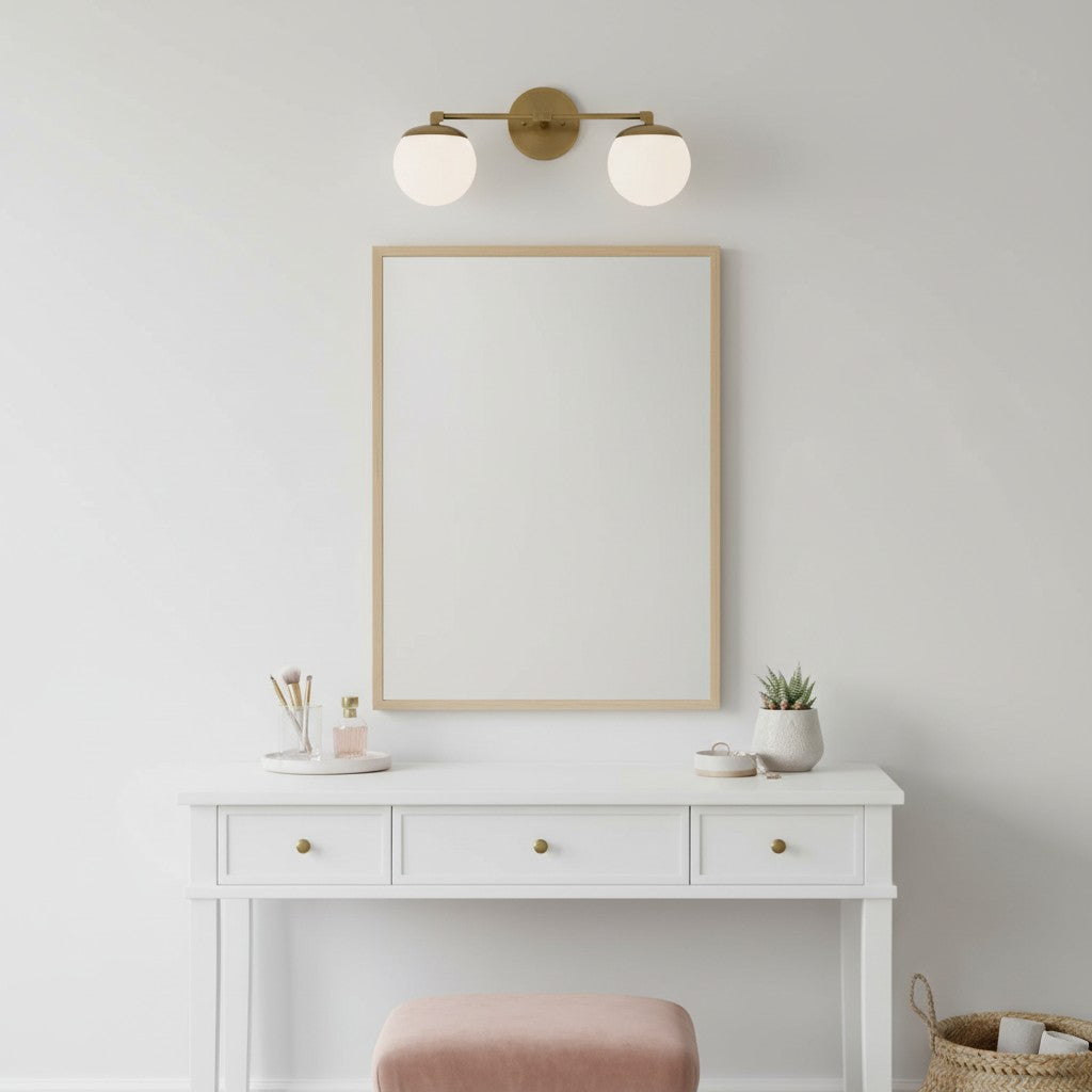 Freyza | Brass Glass Wall Sconce – Living Room Hallway